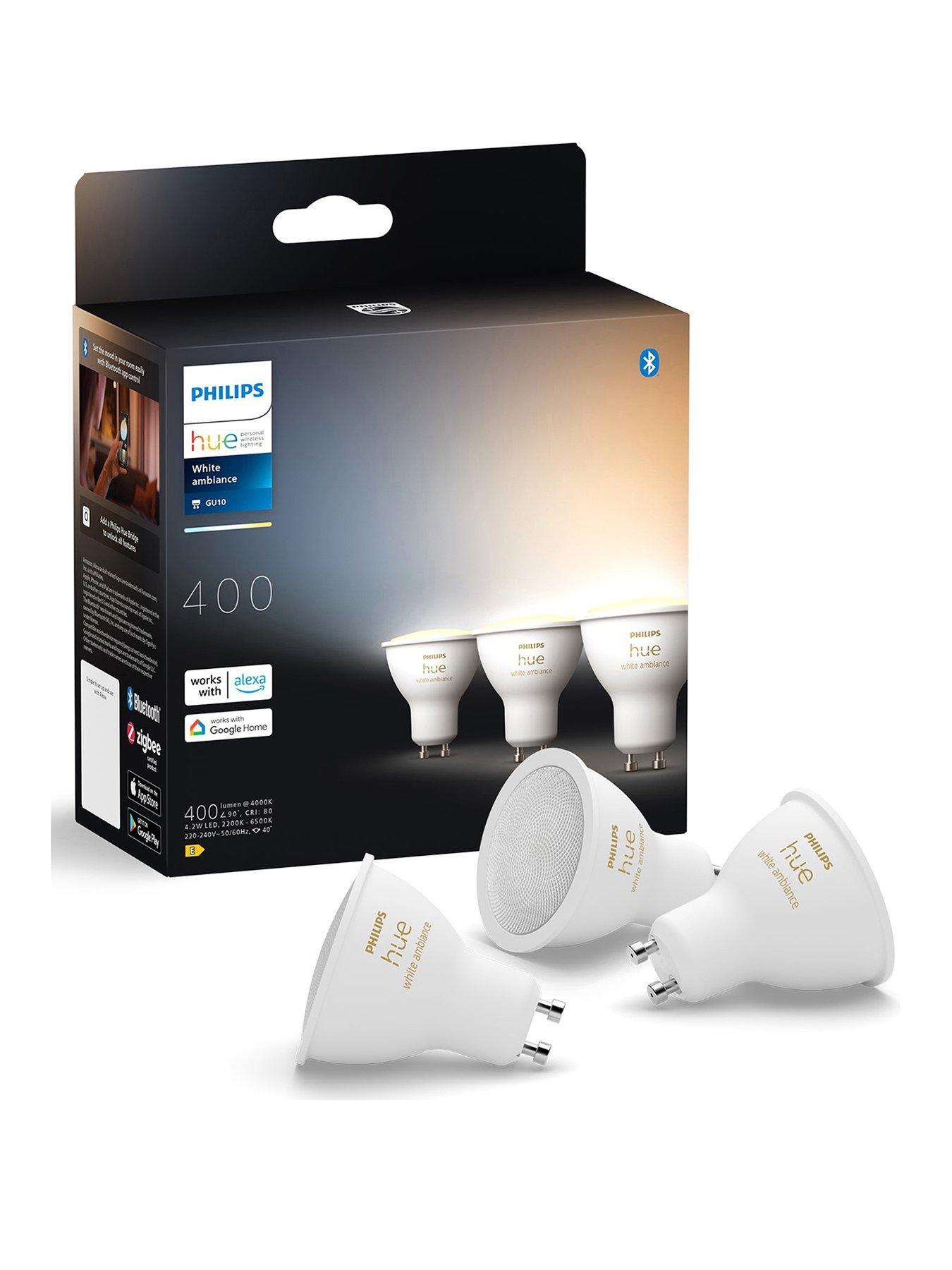 Product photograph of Philips Hue Philips Huewa 4 3w Gu10 3p Eur from very.co.uk