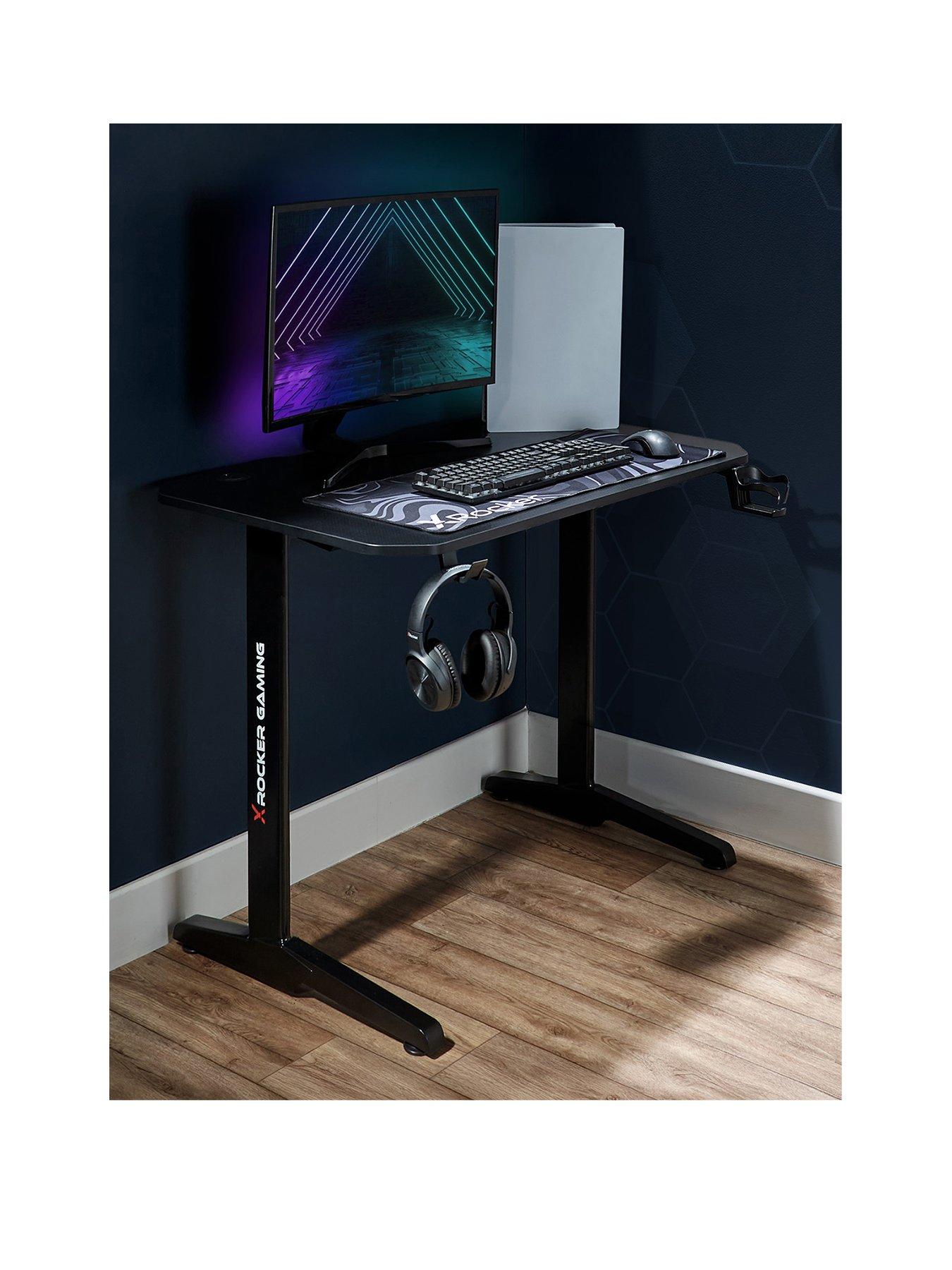 Product photograph of X Rocker Panther Esports Gaming Desk from very.co.uk