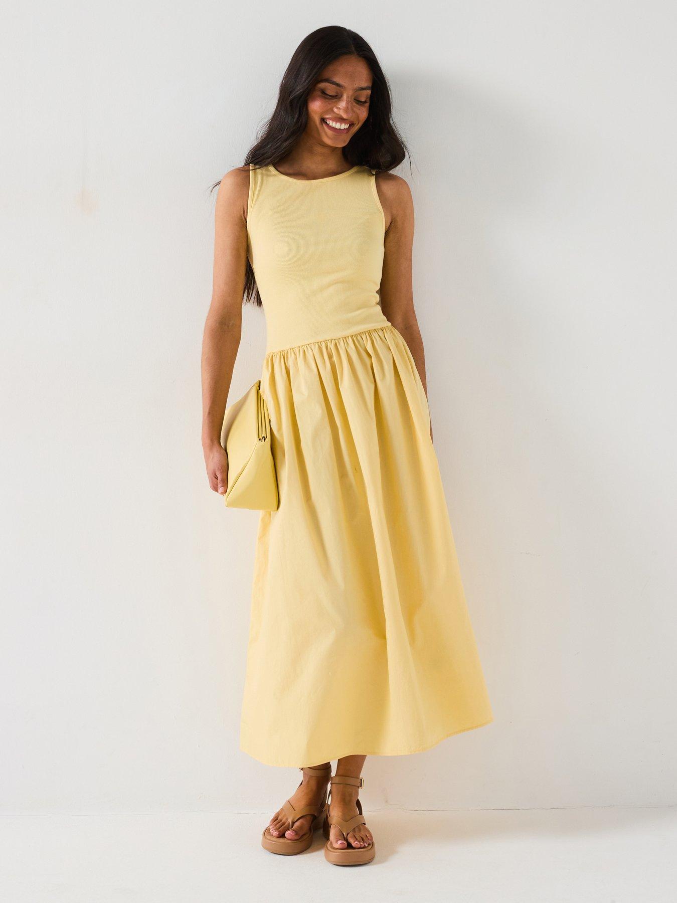 Image 1 of 6 of V by Very Rib Woven Skirt Dress