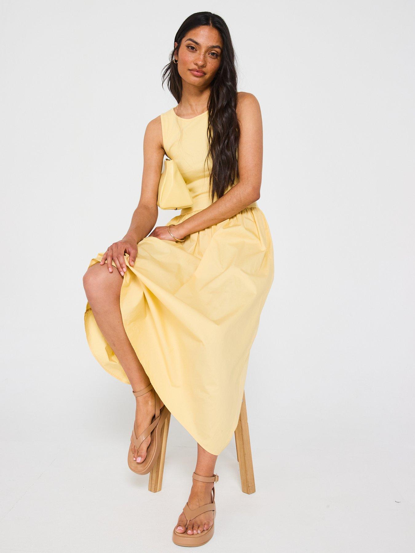 Image 4 of 6 of V by Very Rib Woven Skirt Dress