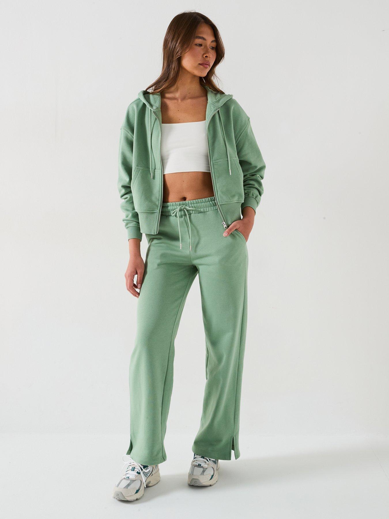Image 3 of 6 of V by Very Athleisure Wide Leg Jog - Green
