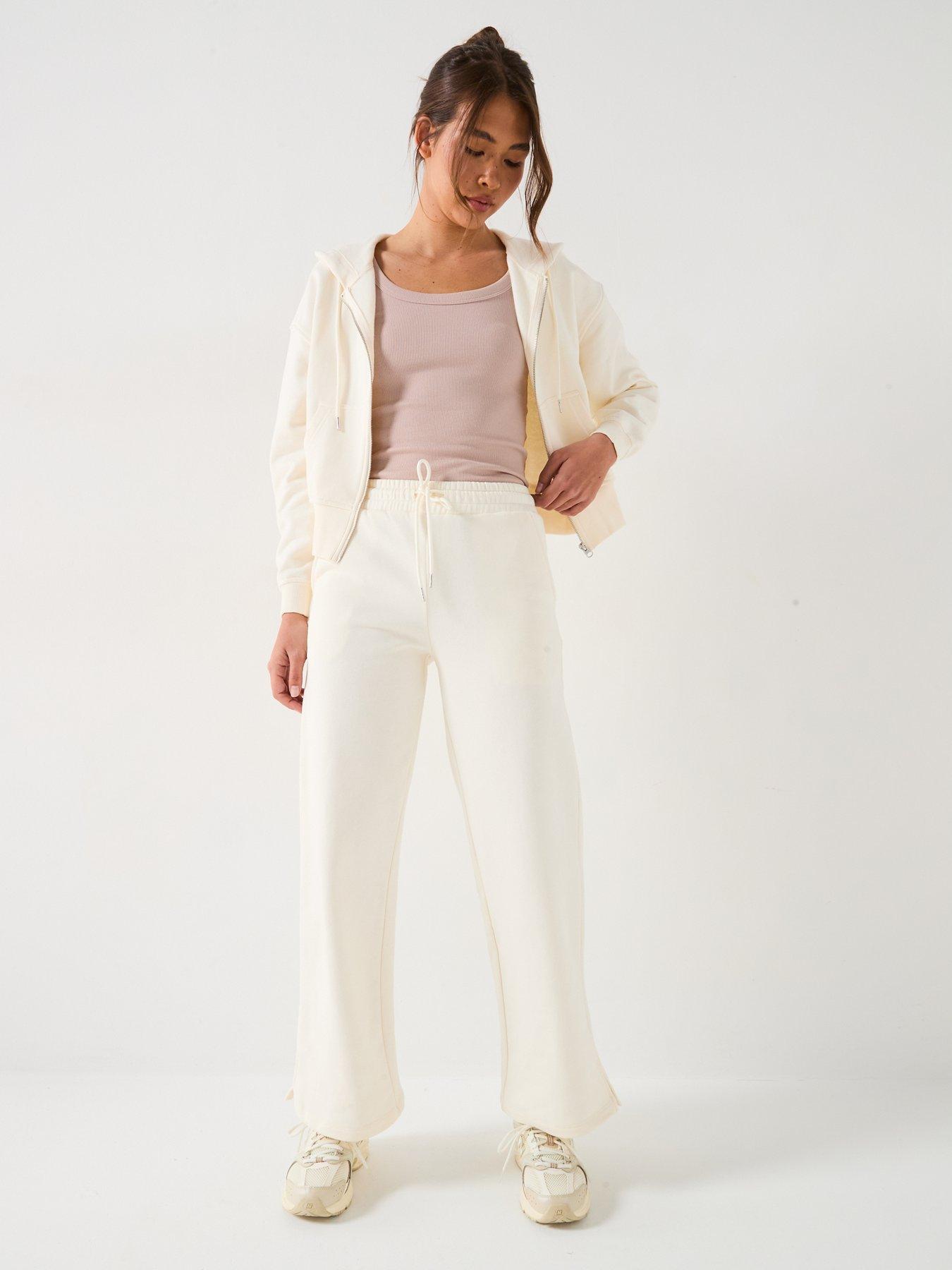 Image 3 of 6 of V by Very Athleisure Wide Leg Jogger - Ecru