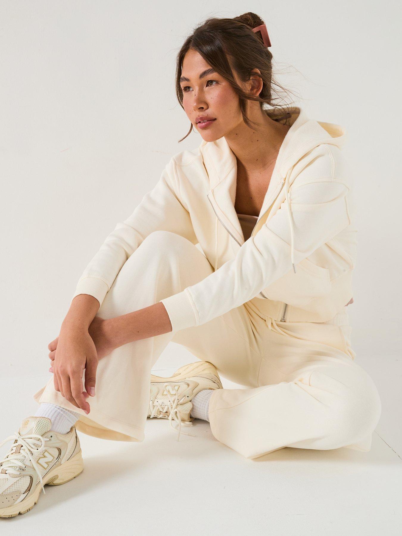 Image 4 of 6 of V by Very Athleisure Wide Leg Jogger - Ecru