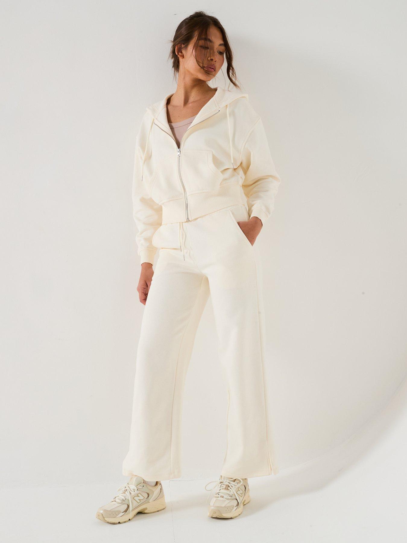 Image 5 of 6 of V by Very Athleisure Wide Leg Jogger - Ecru