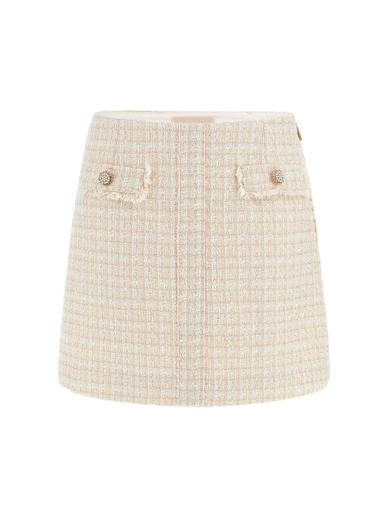Image 5 of 6 of Guess Daphnee Mini Skirt - Cream