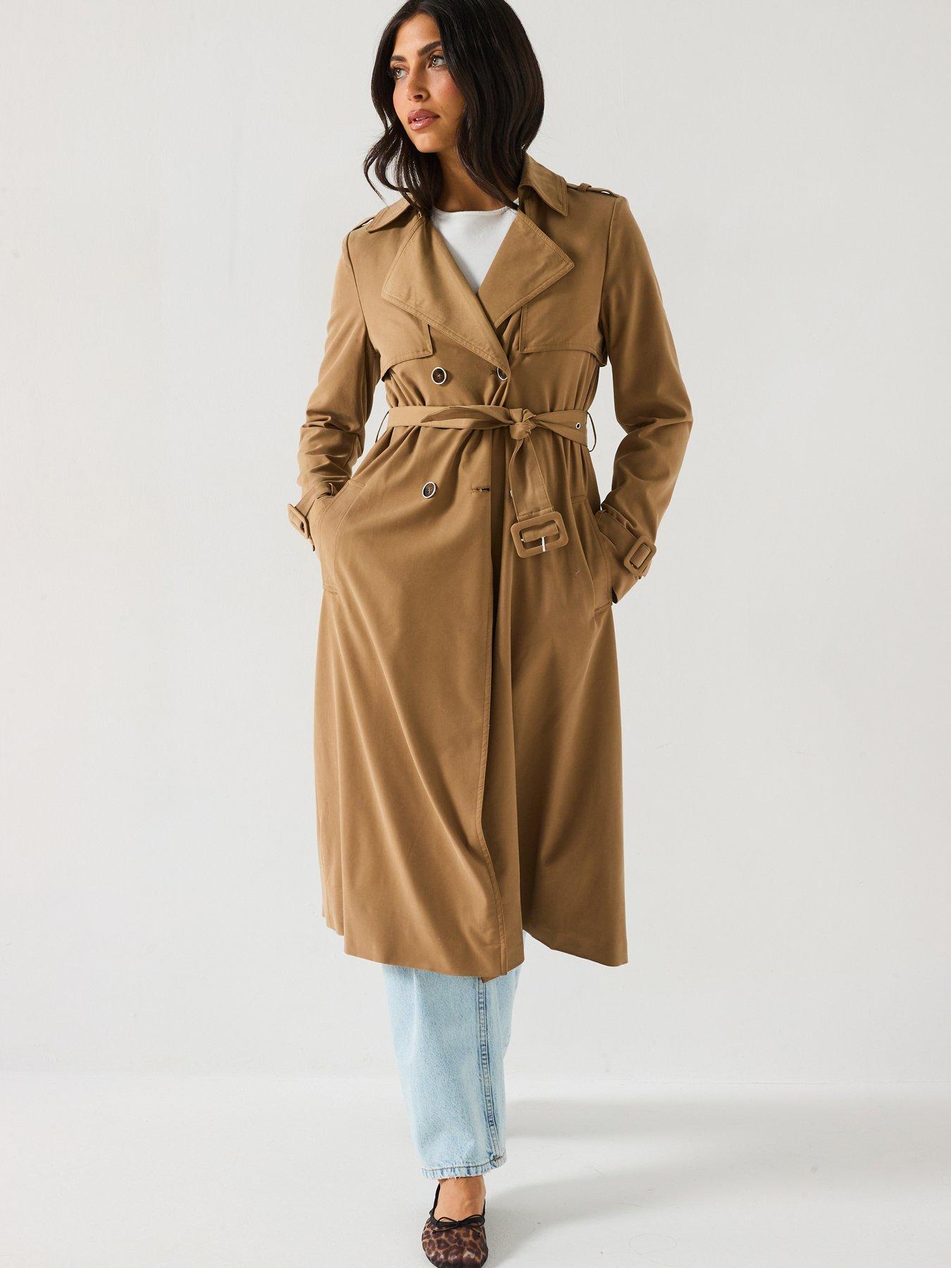 Guess Maya Unstructured Trench Brown Very