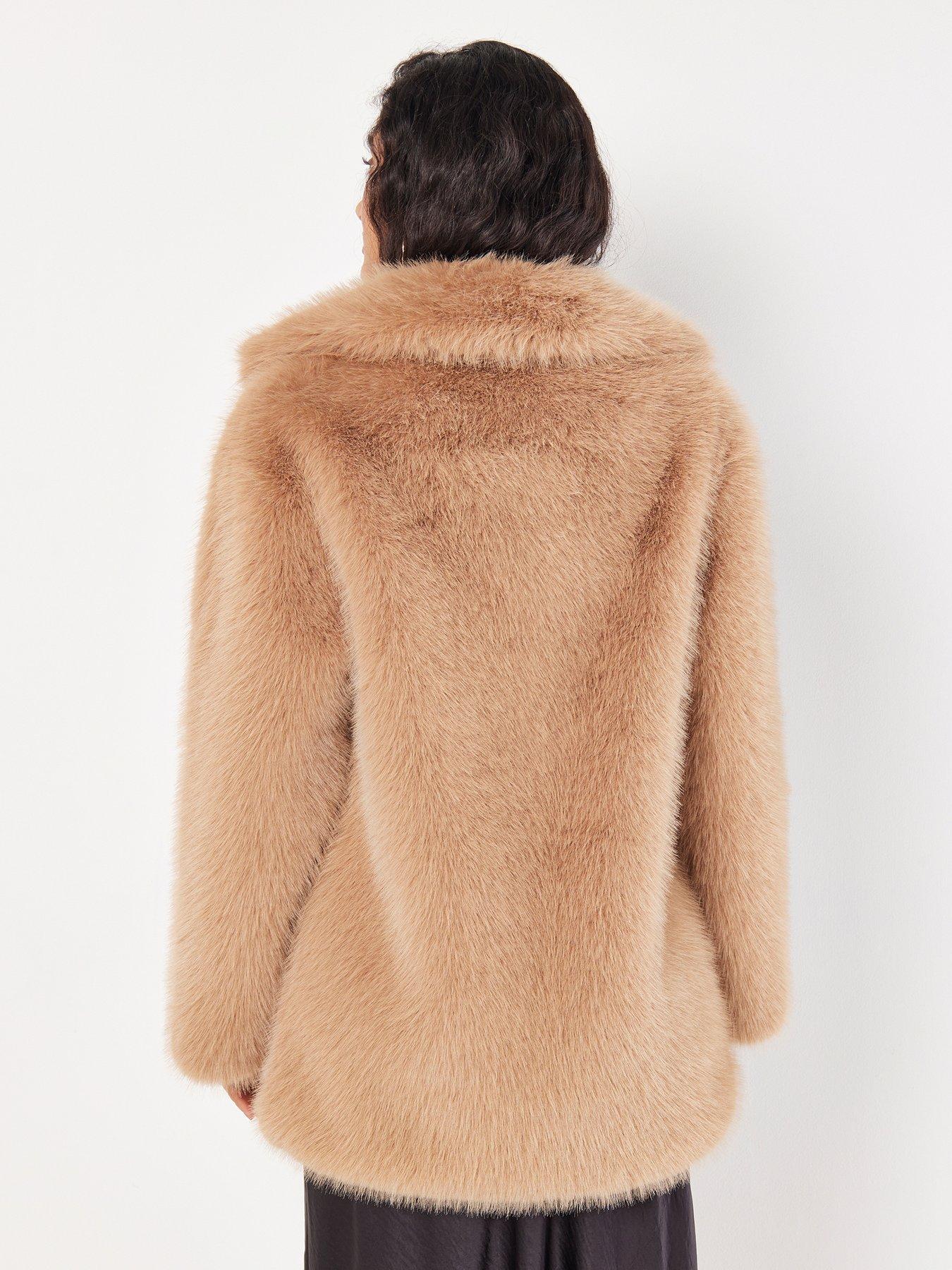 Image 2 of 5 of Apricot Opulent Fur Zip Jacket