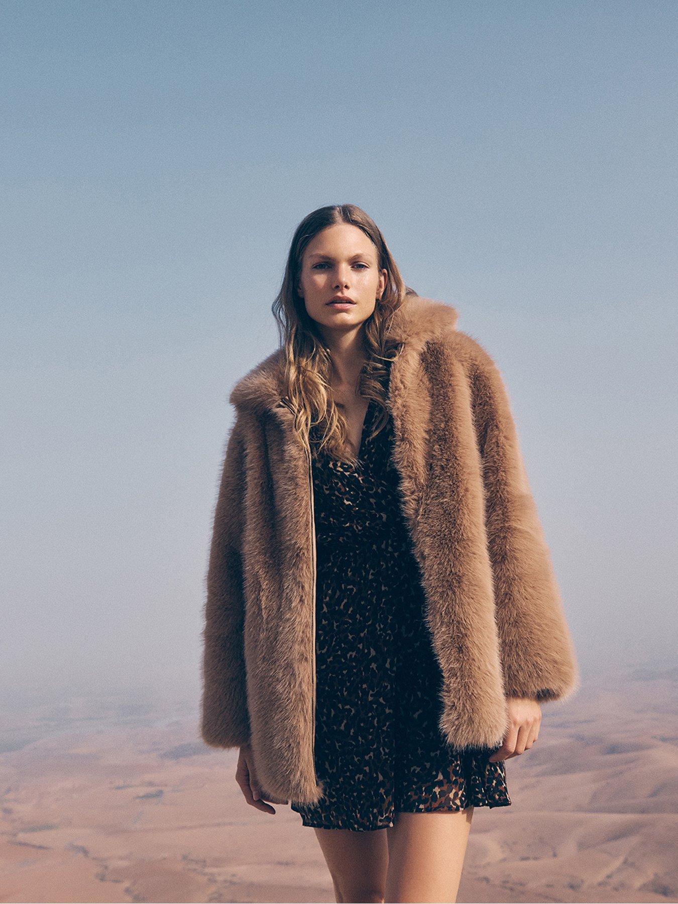 Image 5 of 5 of Apricot Opulent Fur Zip Jacket