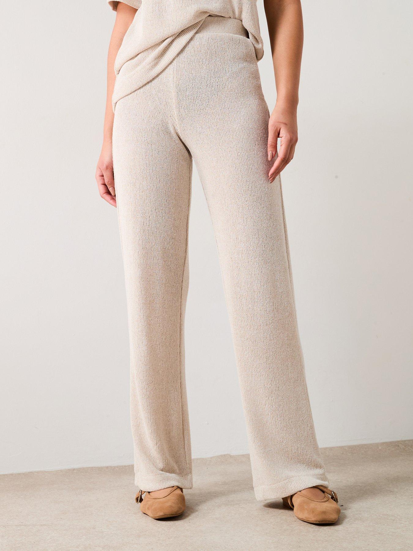undefined Knit Co-Ord Bottoms - Neutral