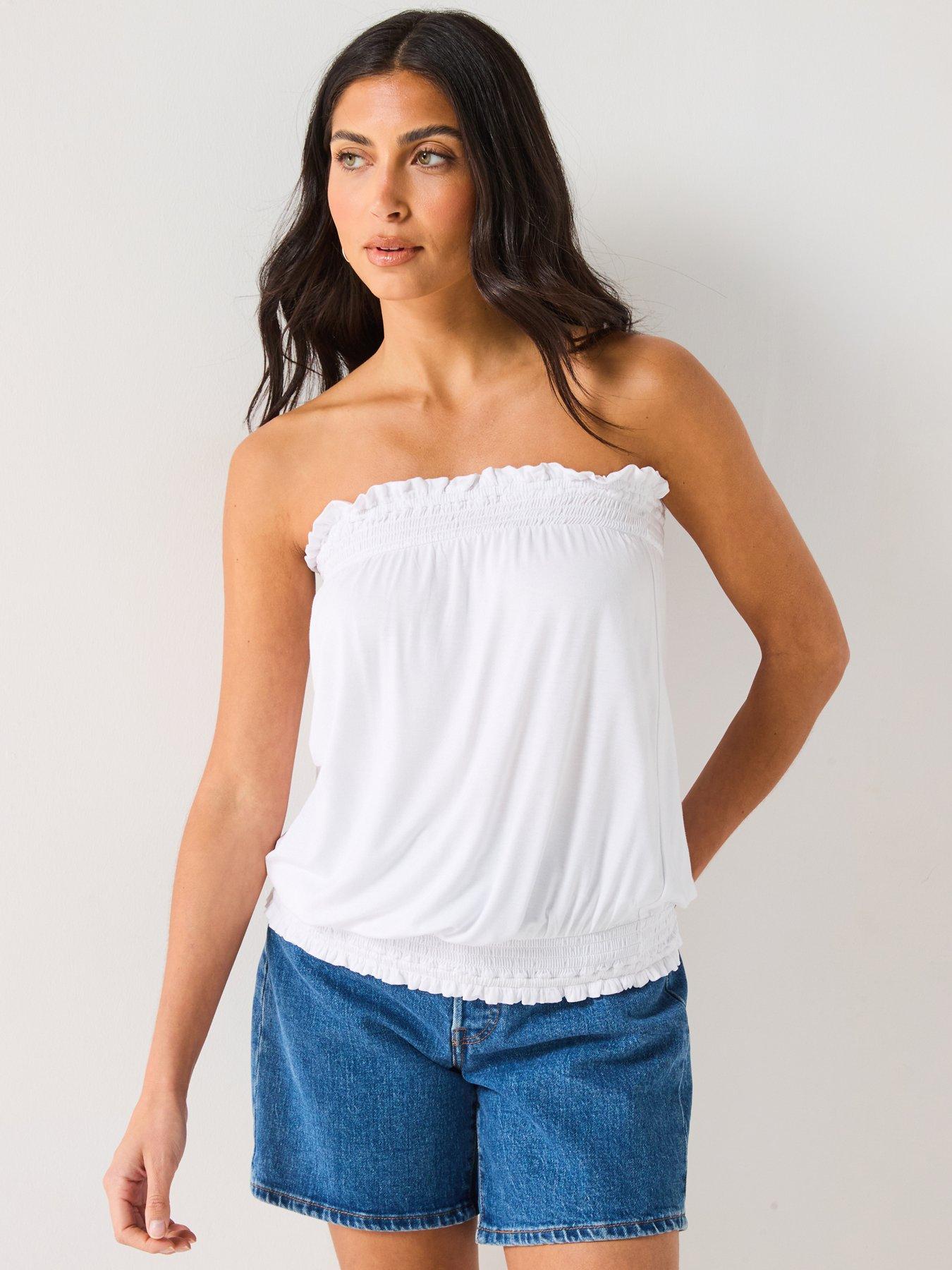 undefined Bubble Hem Bandeau Top