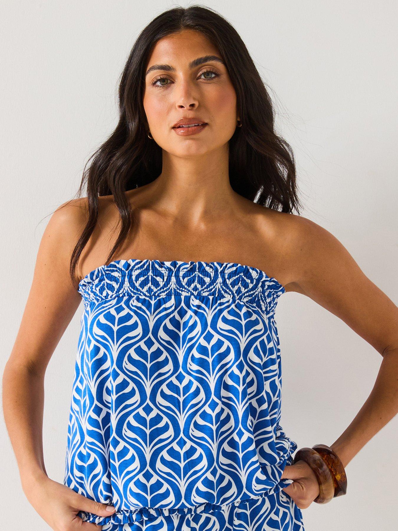 undefined Bubble Hem Bandeau Top