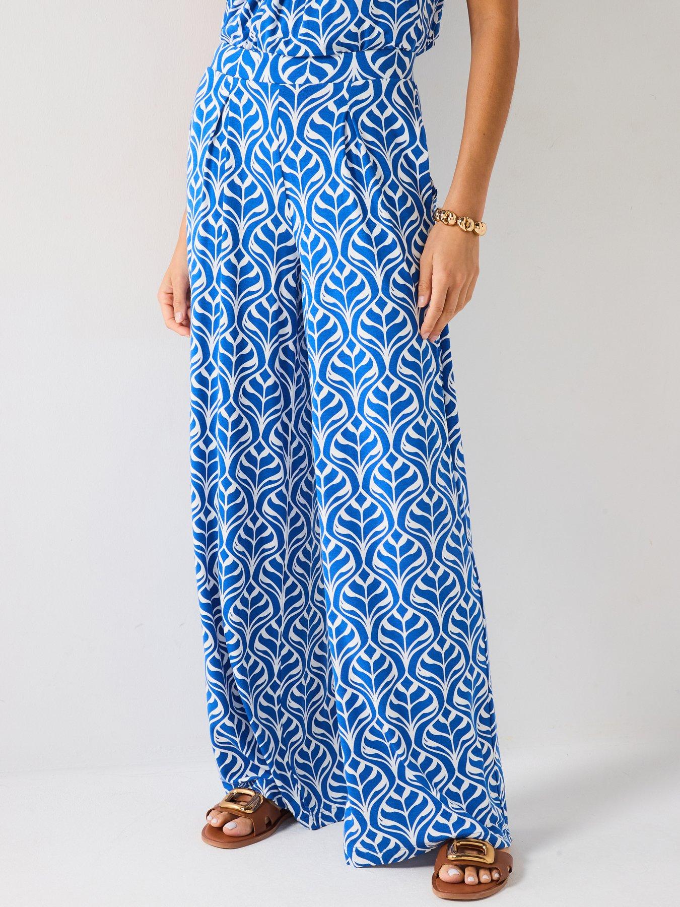 undefined High Waisted Wide Leg Trouser