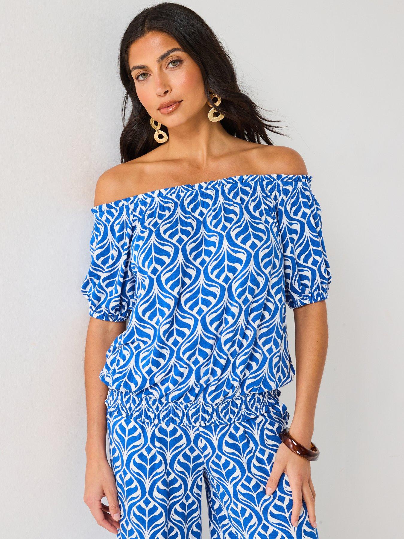 undefined Bardot Shirred Waist Top