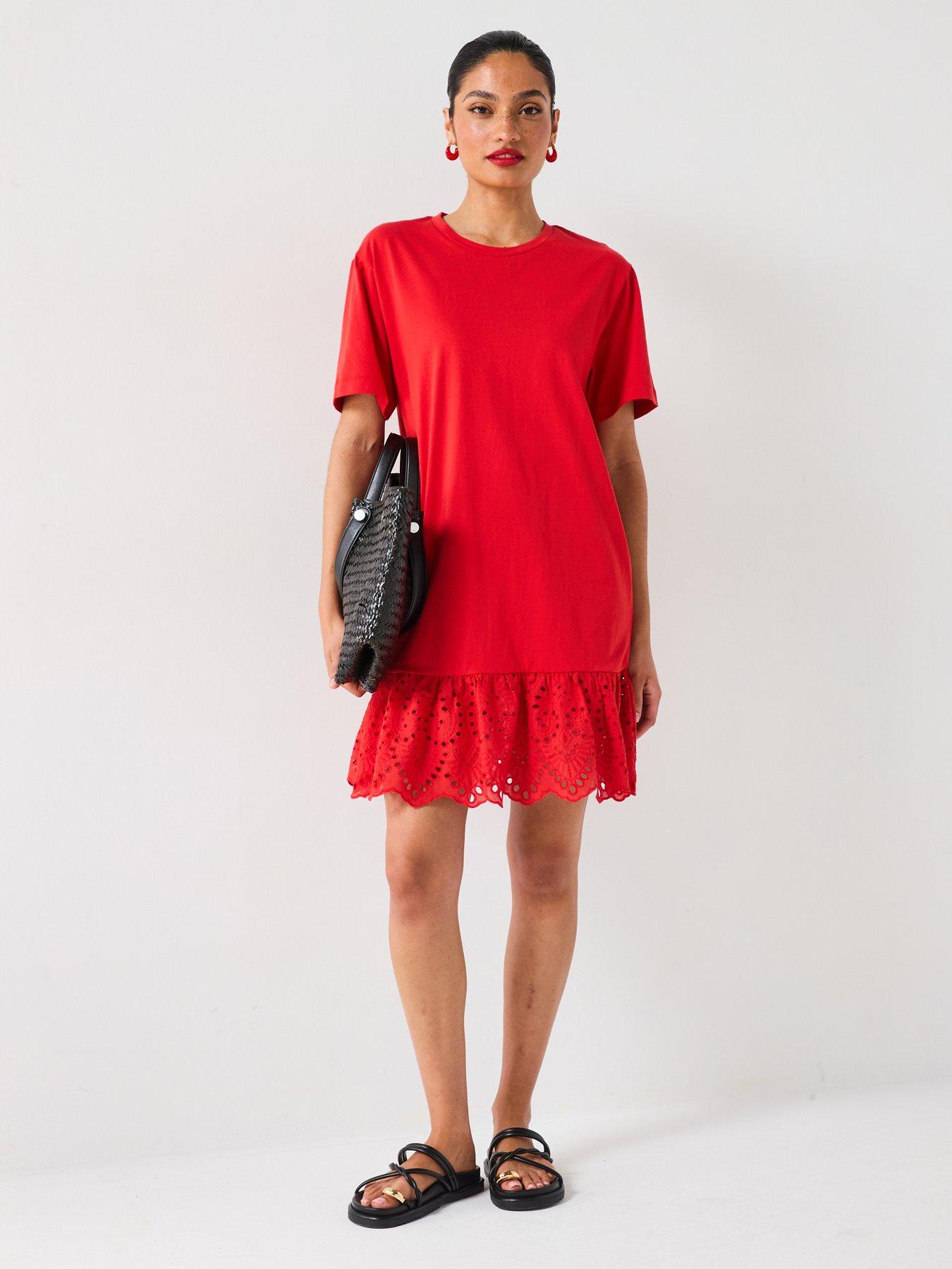 Image 3 of 6 of Everyday Broderie Hem Mini Dress