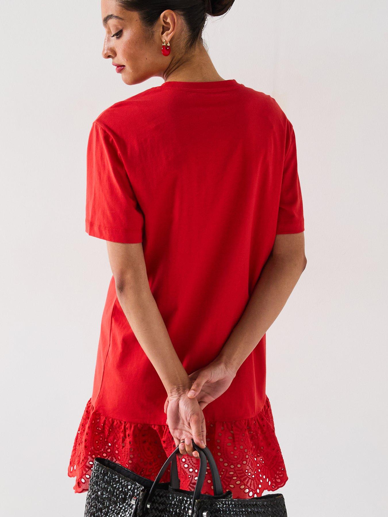 Image 4 of 6 of Everyday Broderie Hem Mini Dress