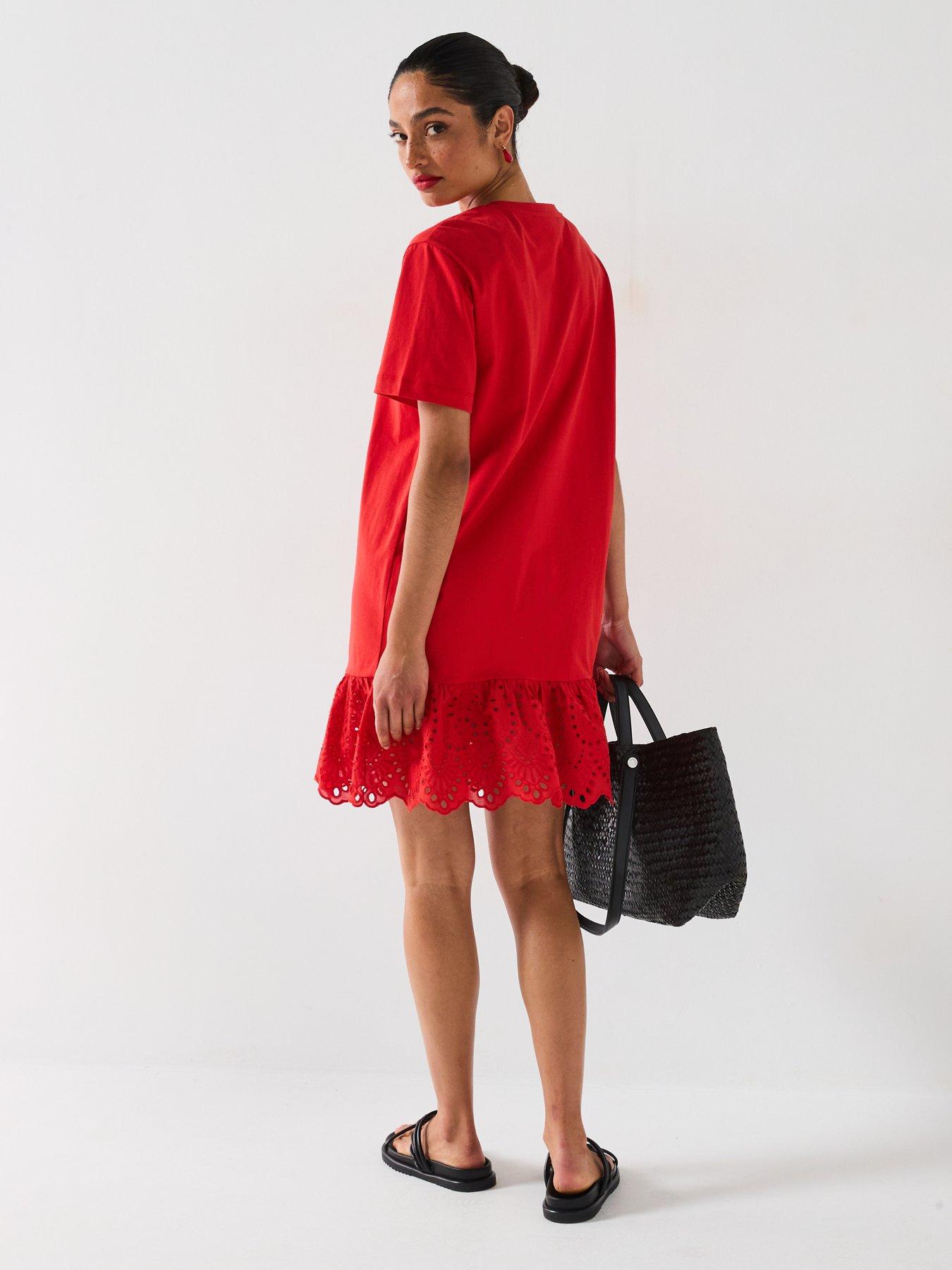 Image 6 of 6 of Everyday Broderie Hem Mini Dress