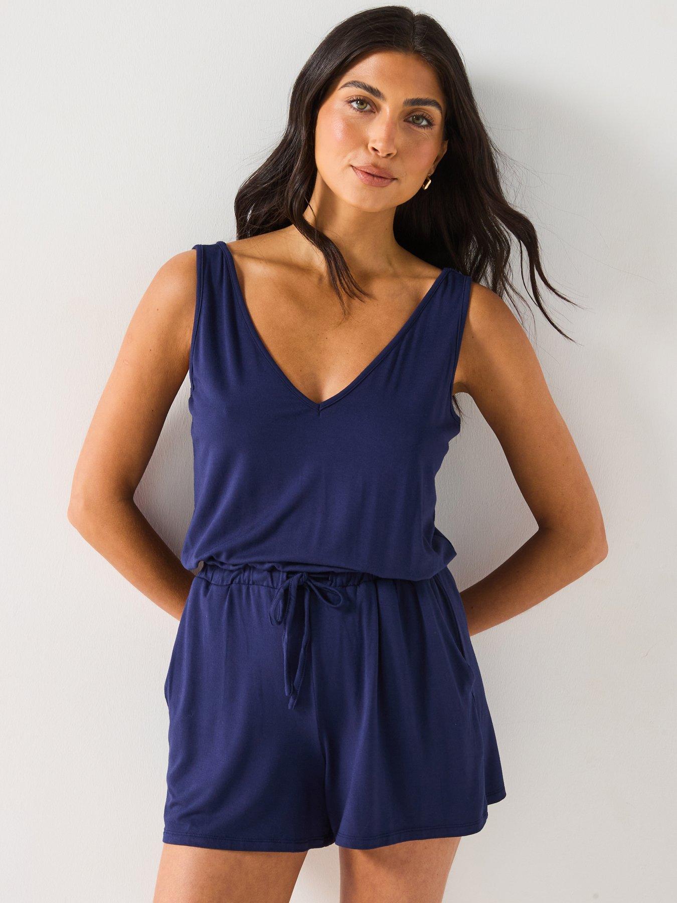 undefined V Neck Playsuit