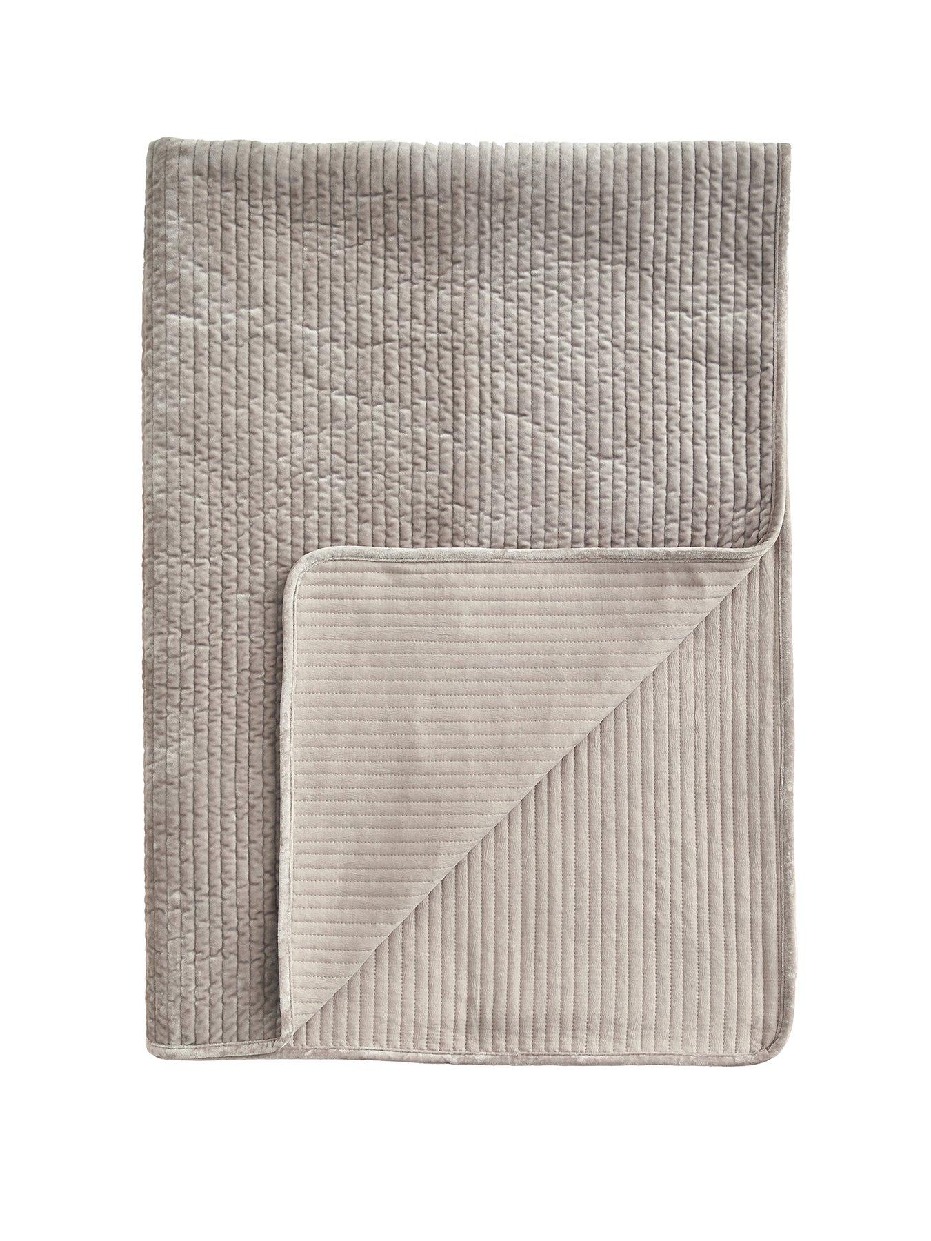 Image 2 of 5 of Michelle Keegan Home Velvet Stripe Bedspread Throw&nbsp;