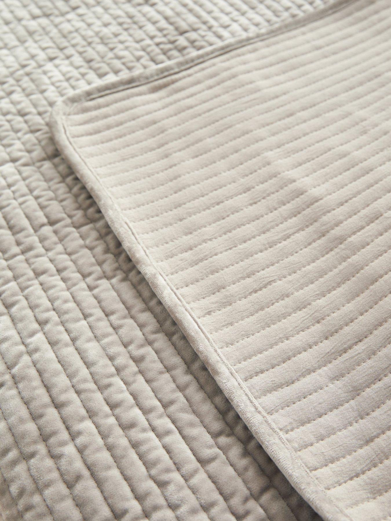 Image 3 of 5 of Michelle Keegan Home Velvet Stripe Bedspread Throw&nbsp;