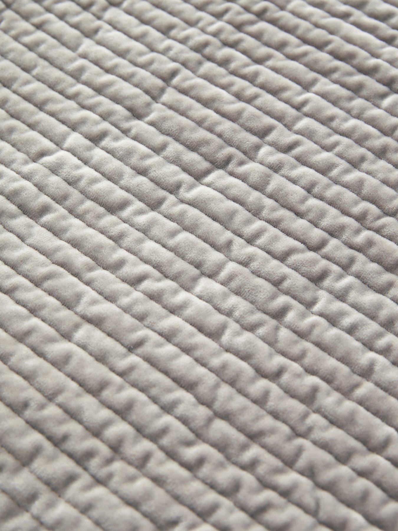 Image 4 of 5 of Michelle Keegan Home Velvet Stripe Bedspread Throw&nbsp;