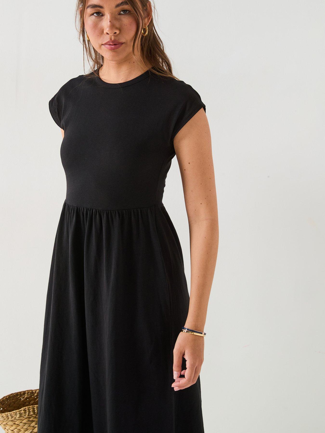 Image 5 of 6 of Everyday Jersey Midi Dress - Black