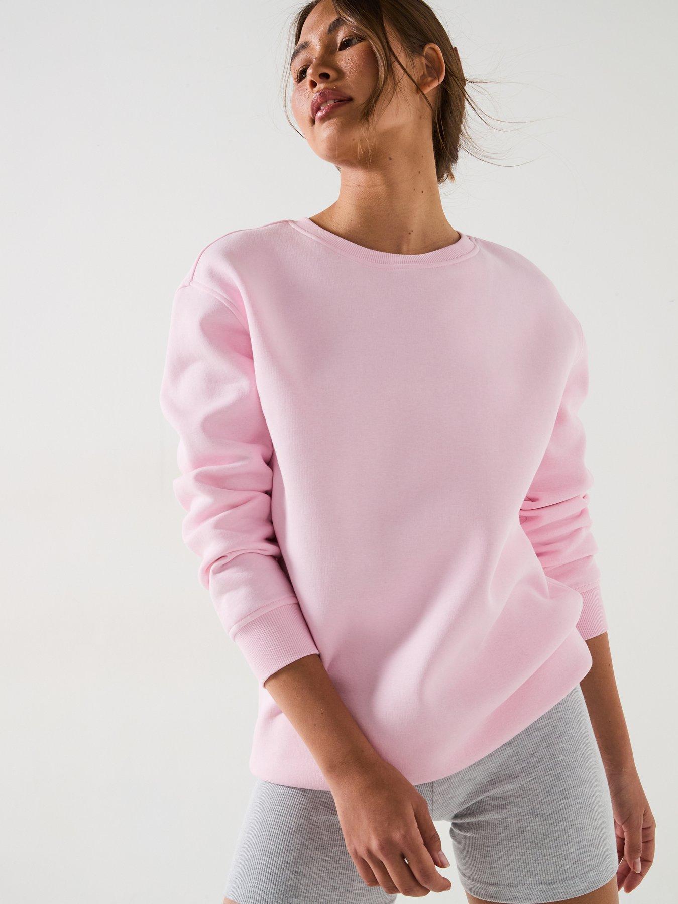 undefined The Essential Longline Sweat - Pink