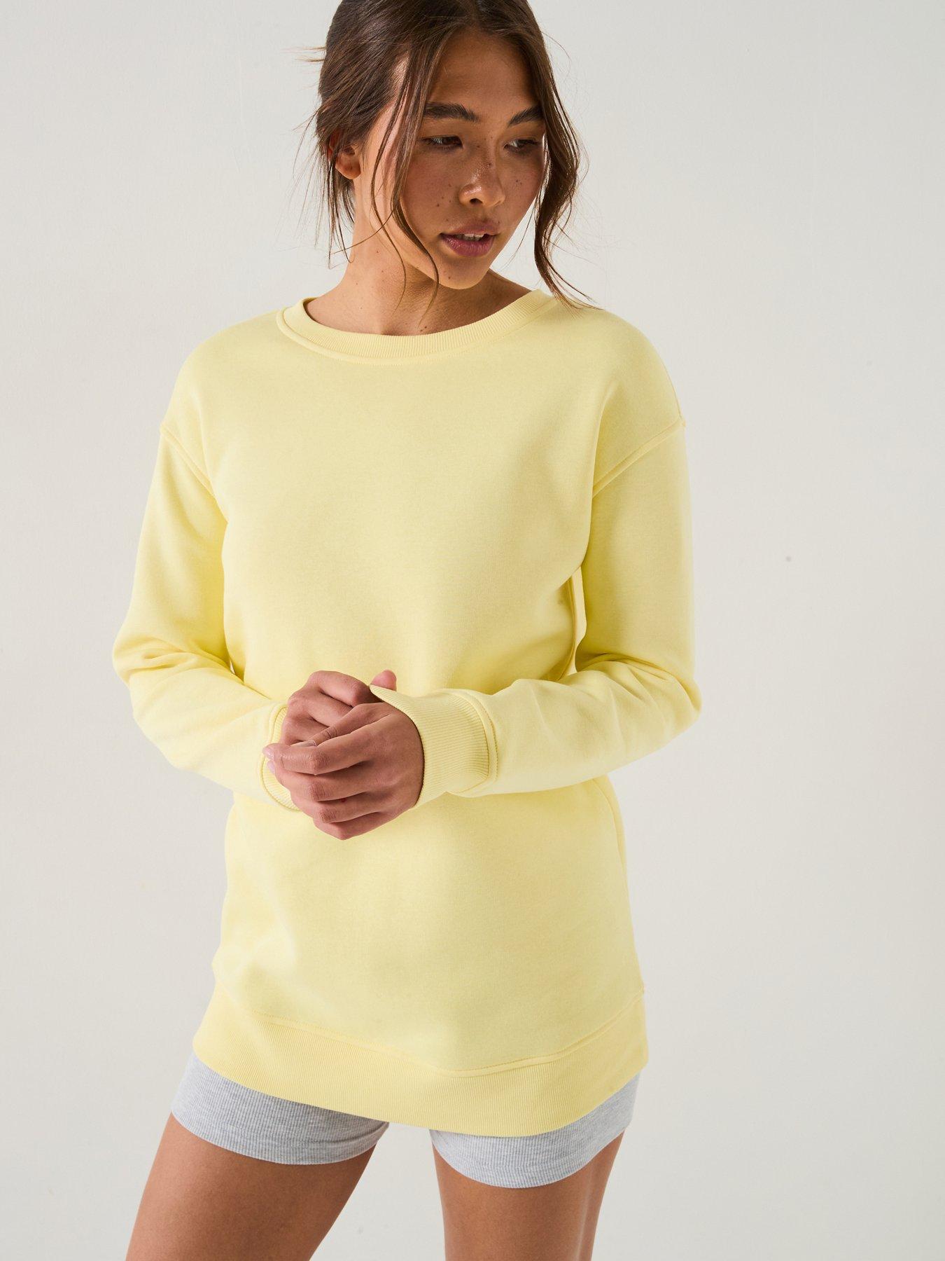 undefined The Essential Longline Sweat - Yellow