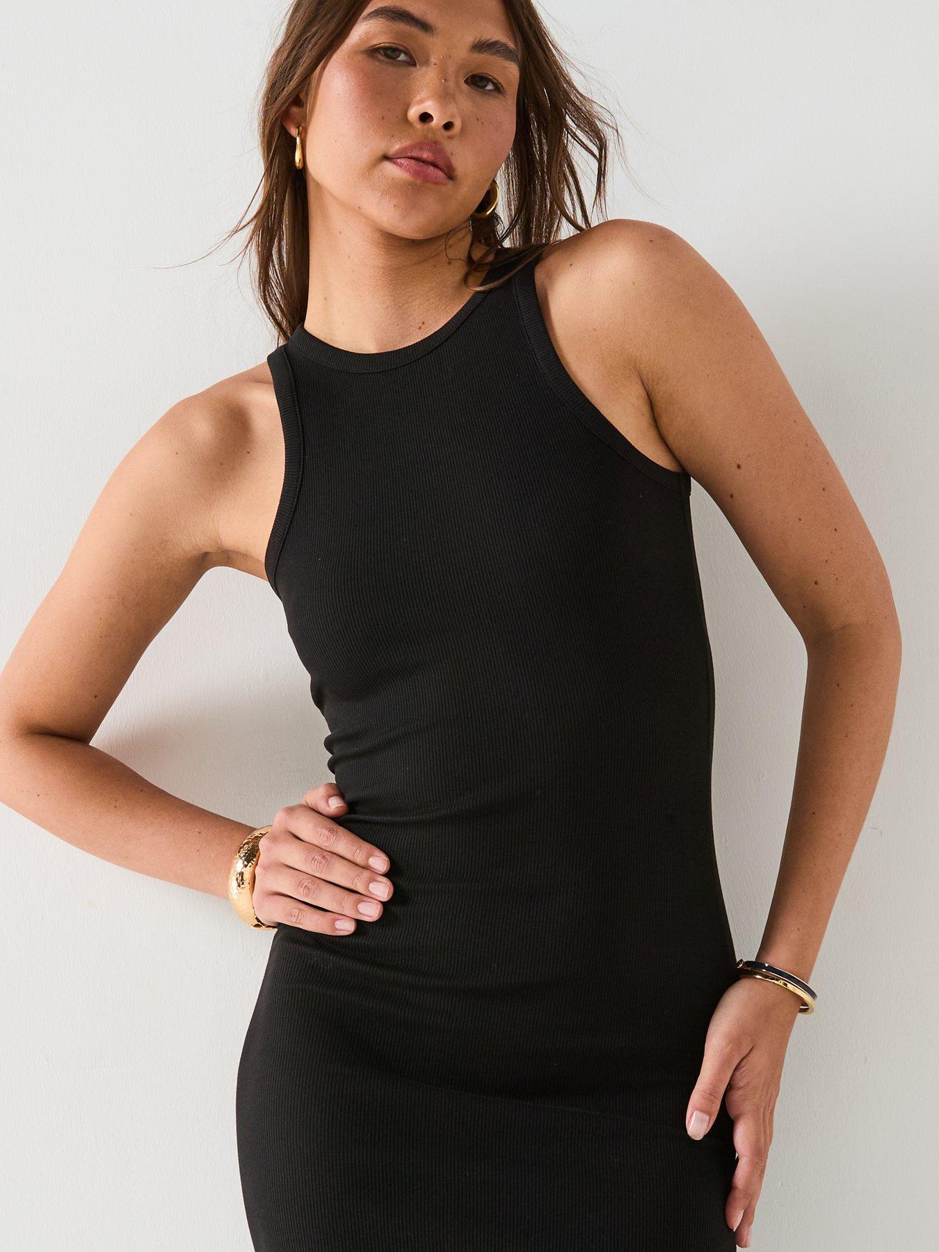 Image 5 of 6 of Everyday Rib Midaxi Dress - Black