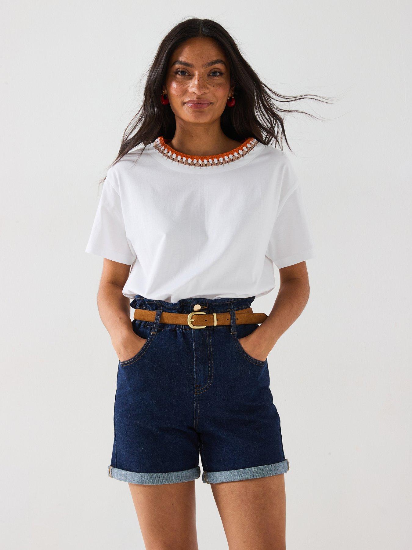 undefined Blanket Stitch T-Shirt - White
