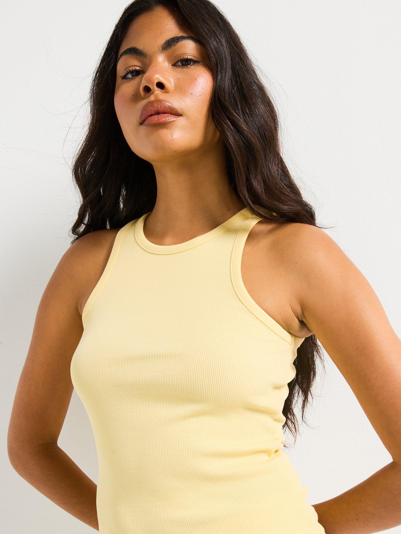 Image 4 of 5 of Everyday Ribbed Racer Vest - Yellow