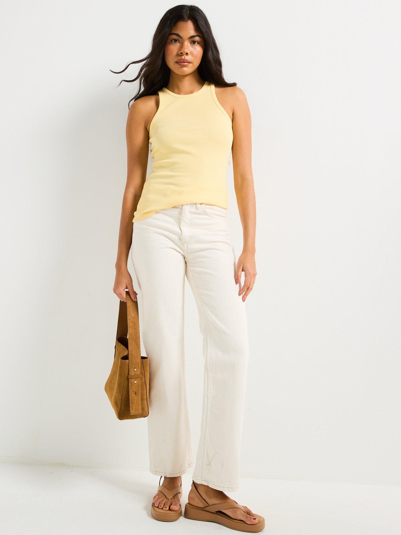 Image 5 of 5 of Everyday Ribbed Racer Vest - Yellow