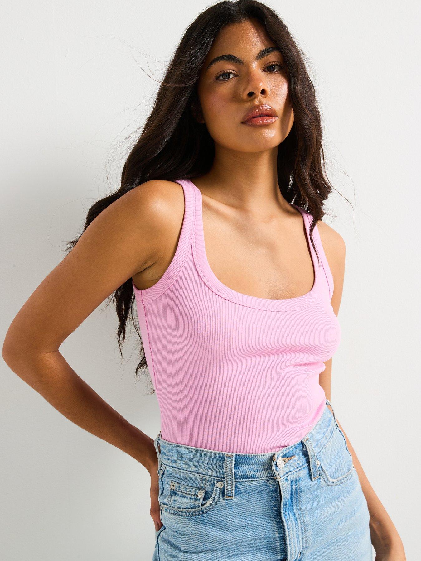 Everyday The Essential Rib Vest - Pink