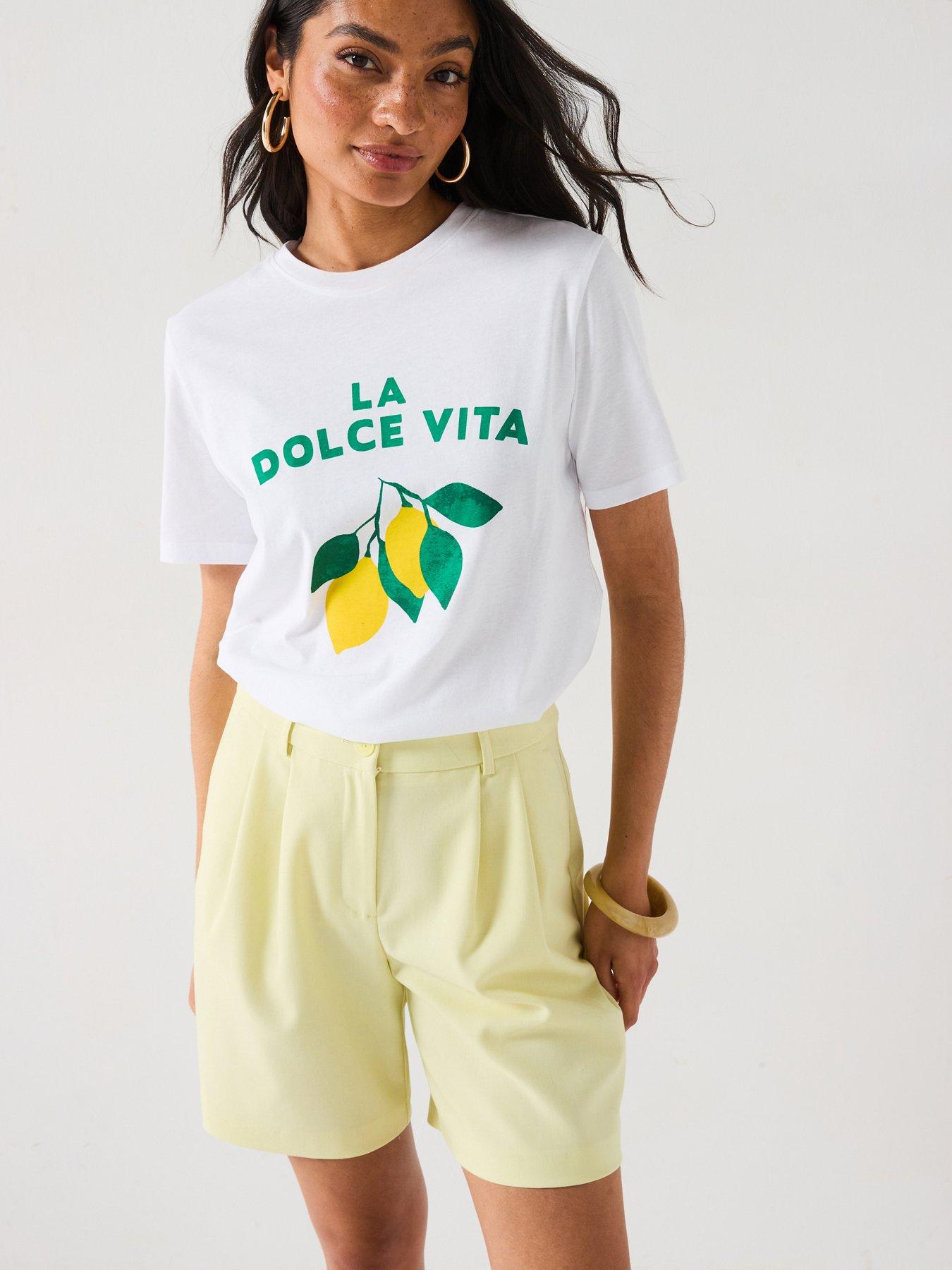 undefined Lemon Graphic T-Shirt - White