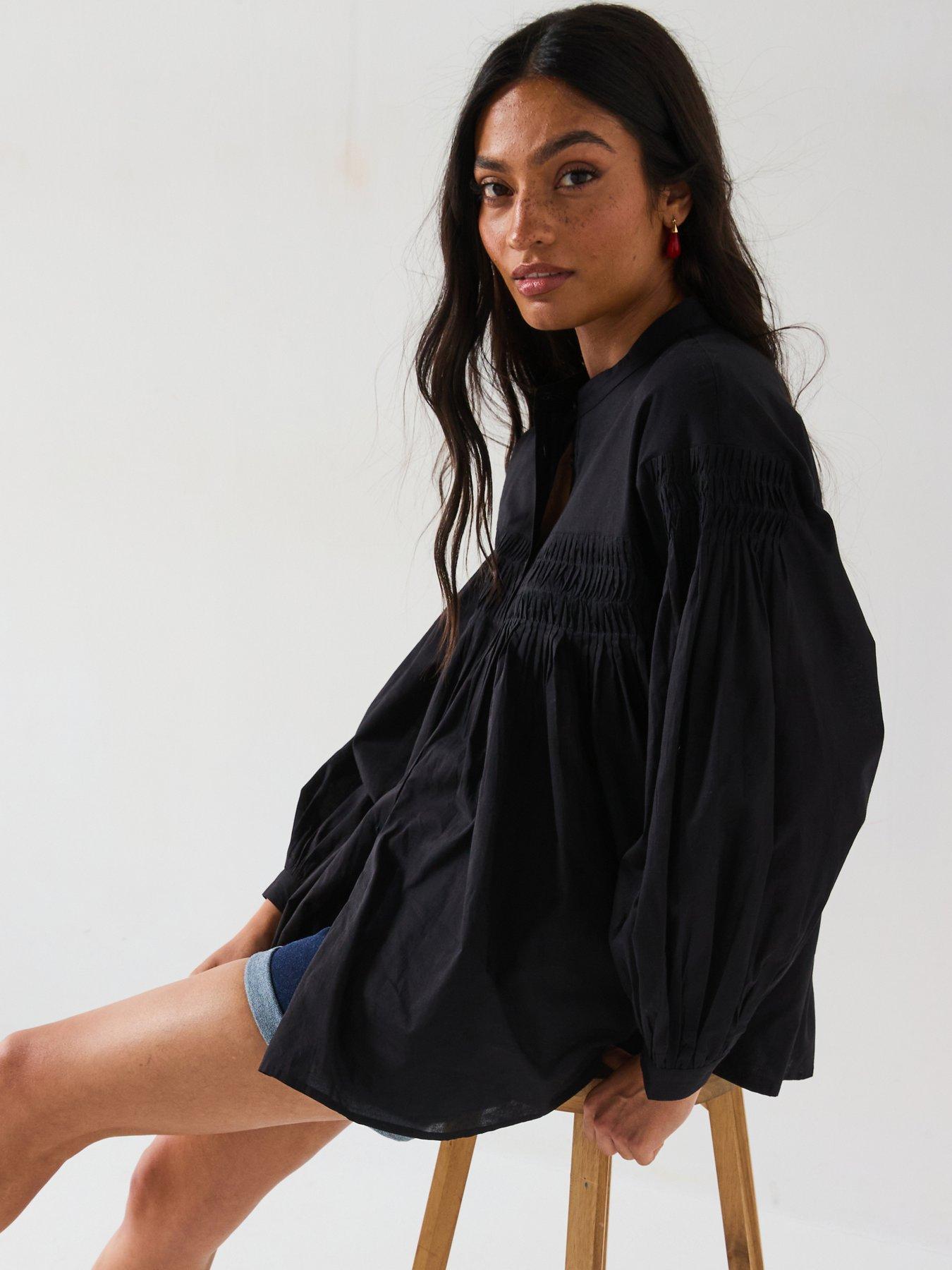 undefined Cotton Button Through Blouse