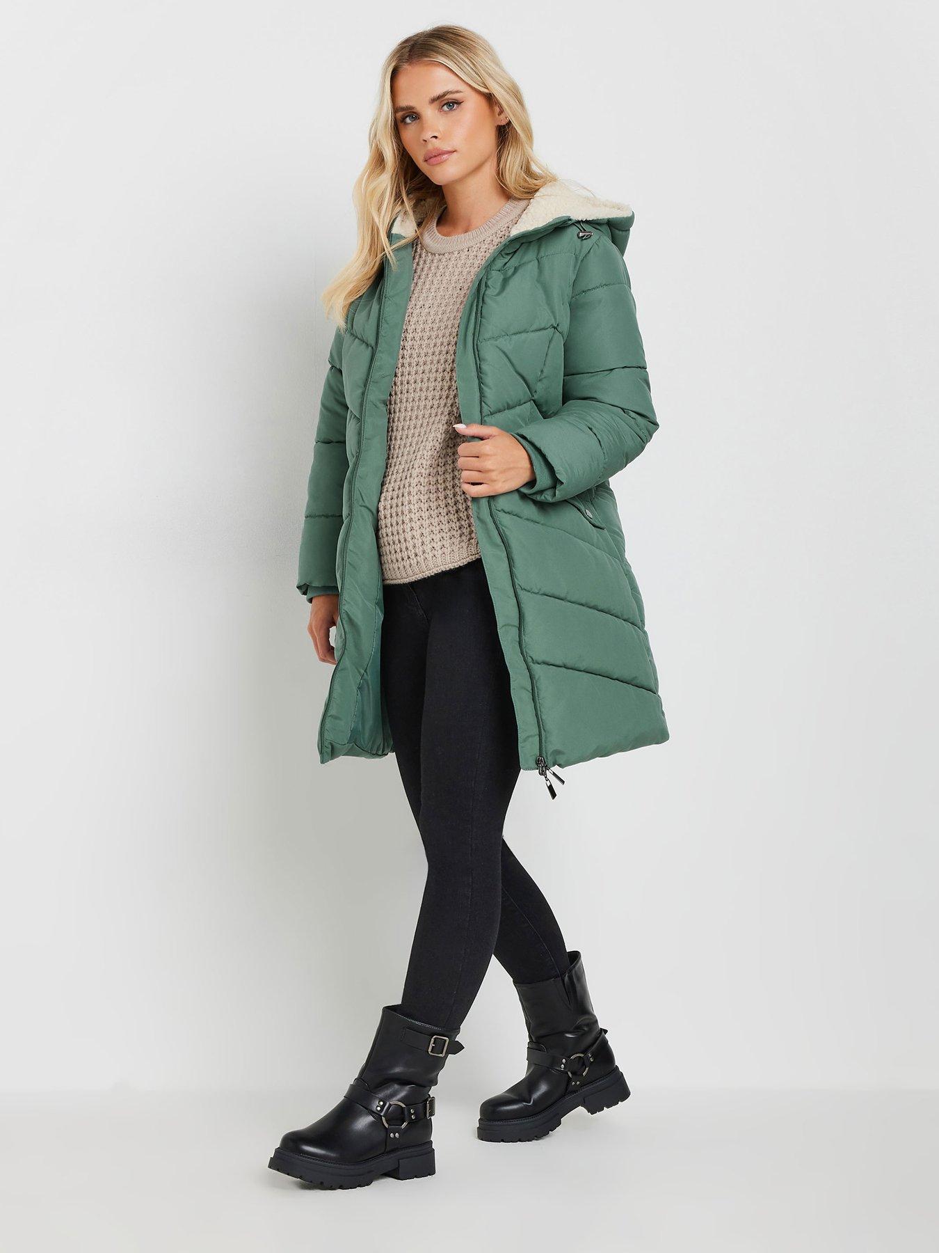 Petite padded long coat outlet