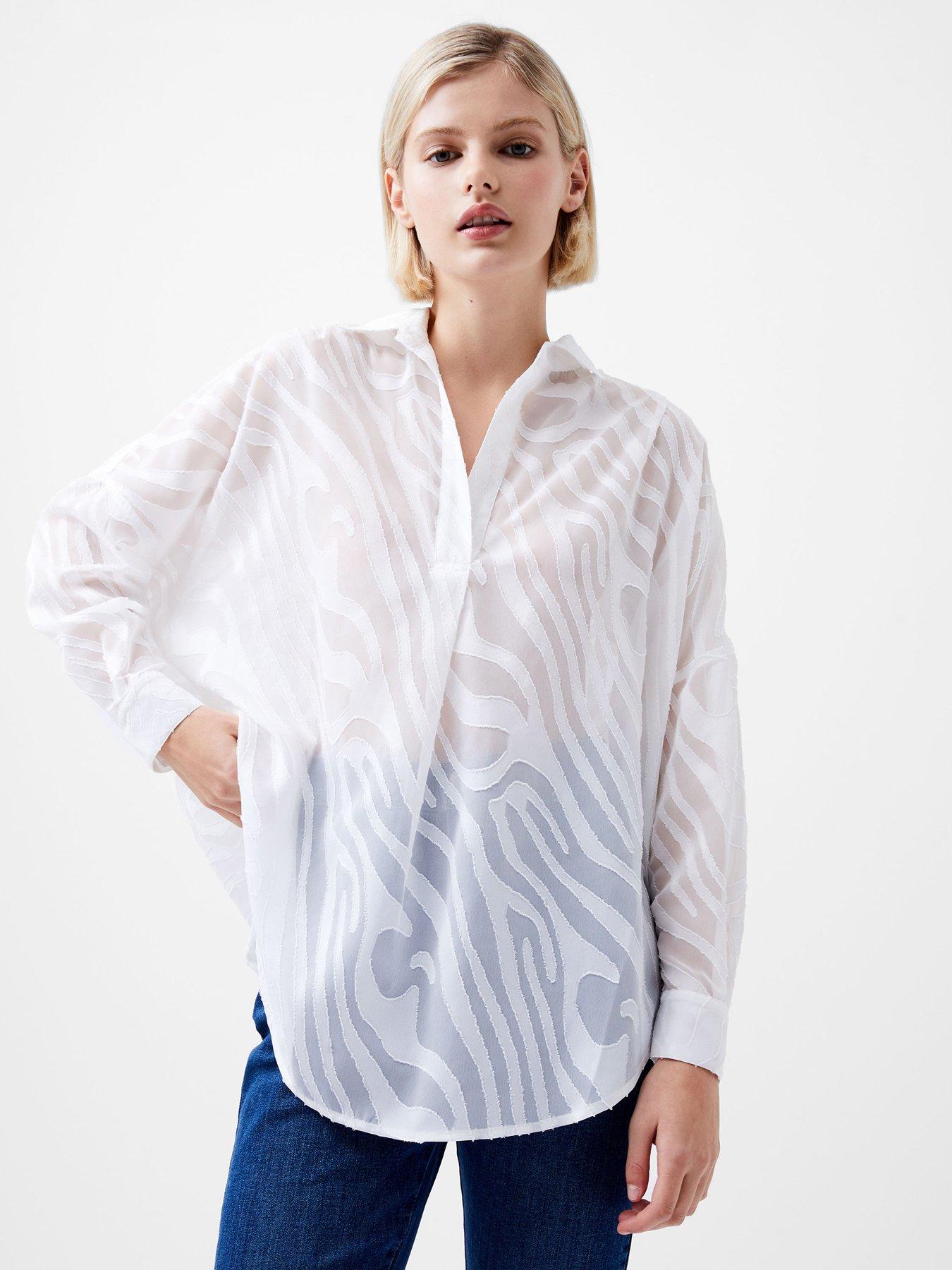 undefined Zebra Printed Long Sleeve Shirt - White