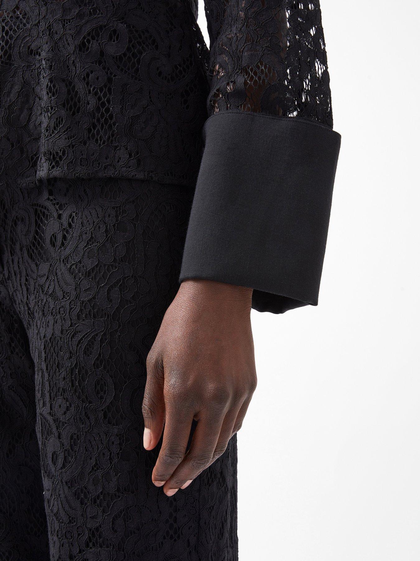 Image 5 of 6 of French Connection Long Sleeve Lace Shirt