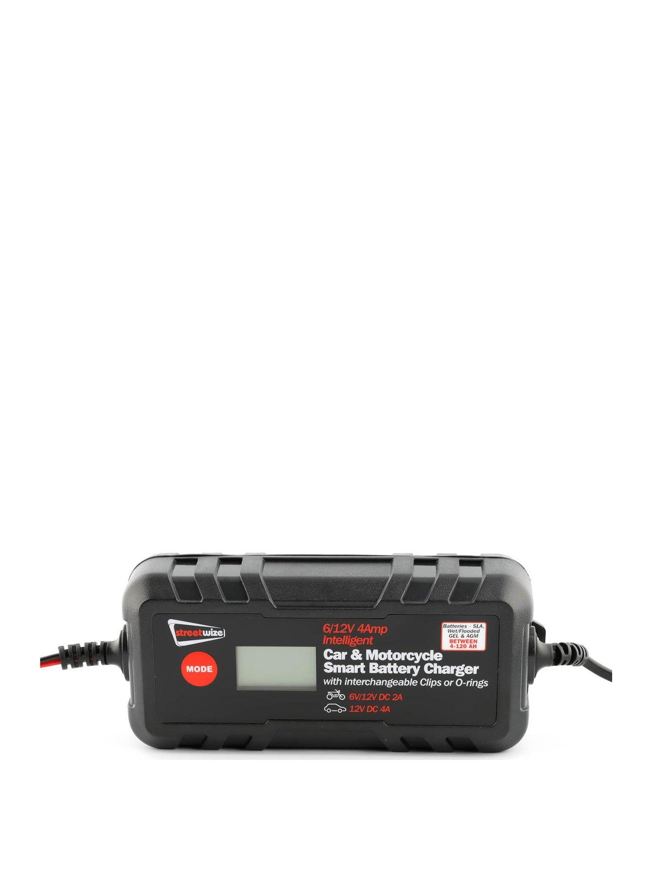 Product photograph of Streetwize 10amp 6 12v Fully Automatic Smart Battery Charger from very.co.uk