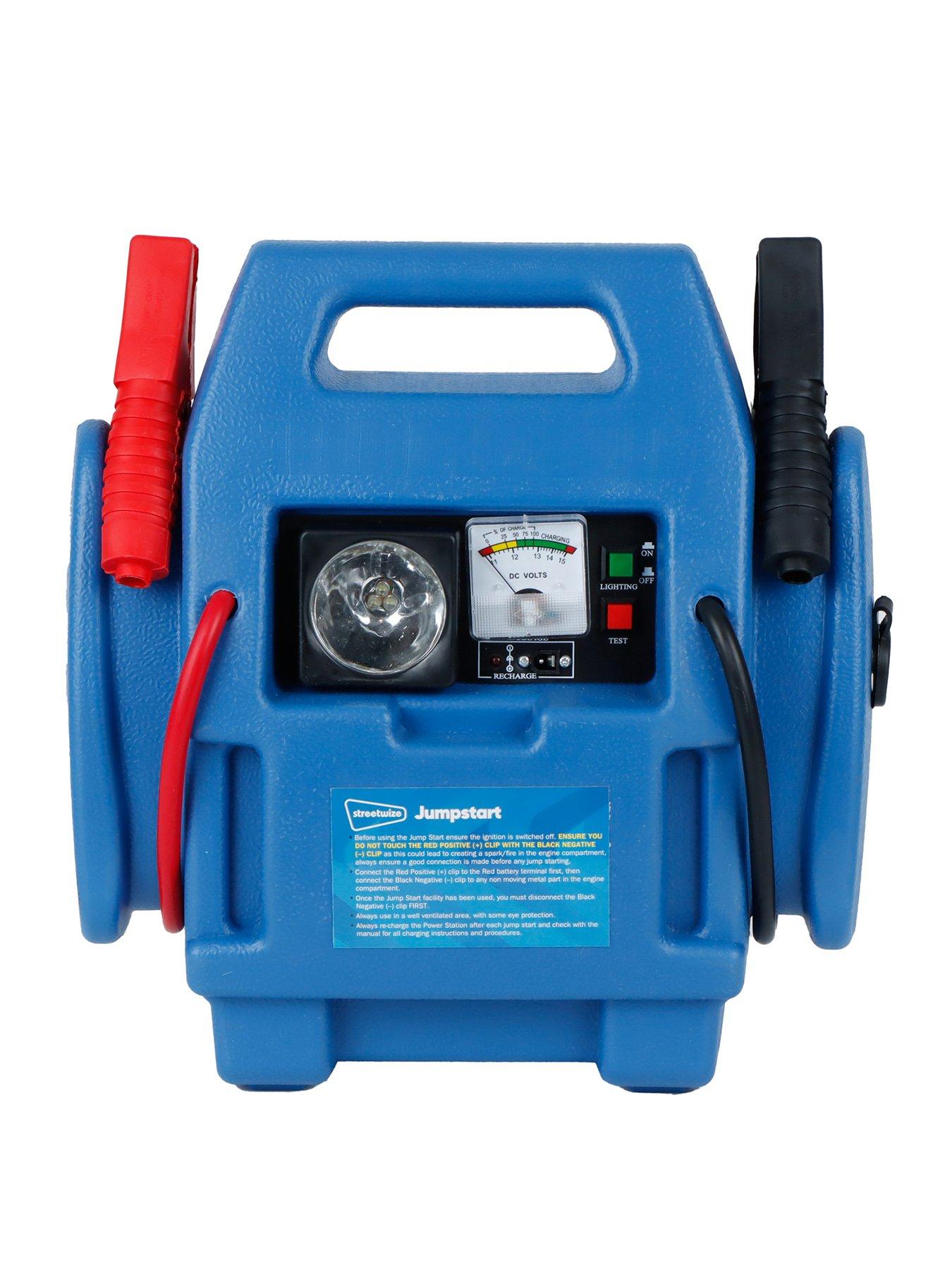 Product photograph of Streetwize 12v Portable Power Station Amp Emergency Jump Start With 300psi Air Compressor from very.co.uk