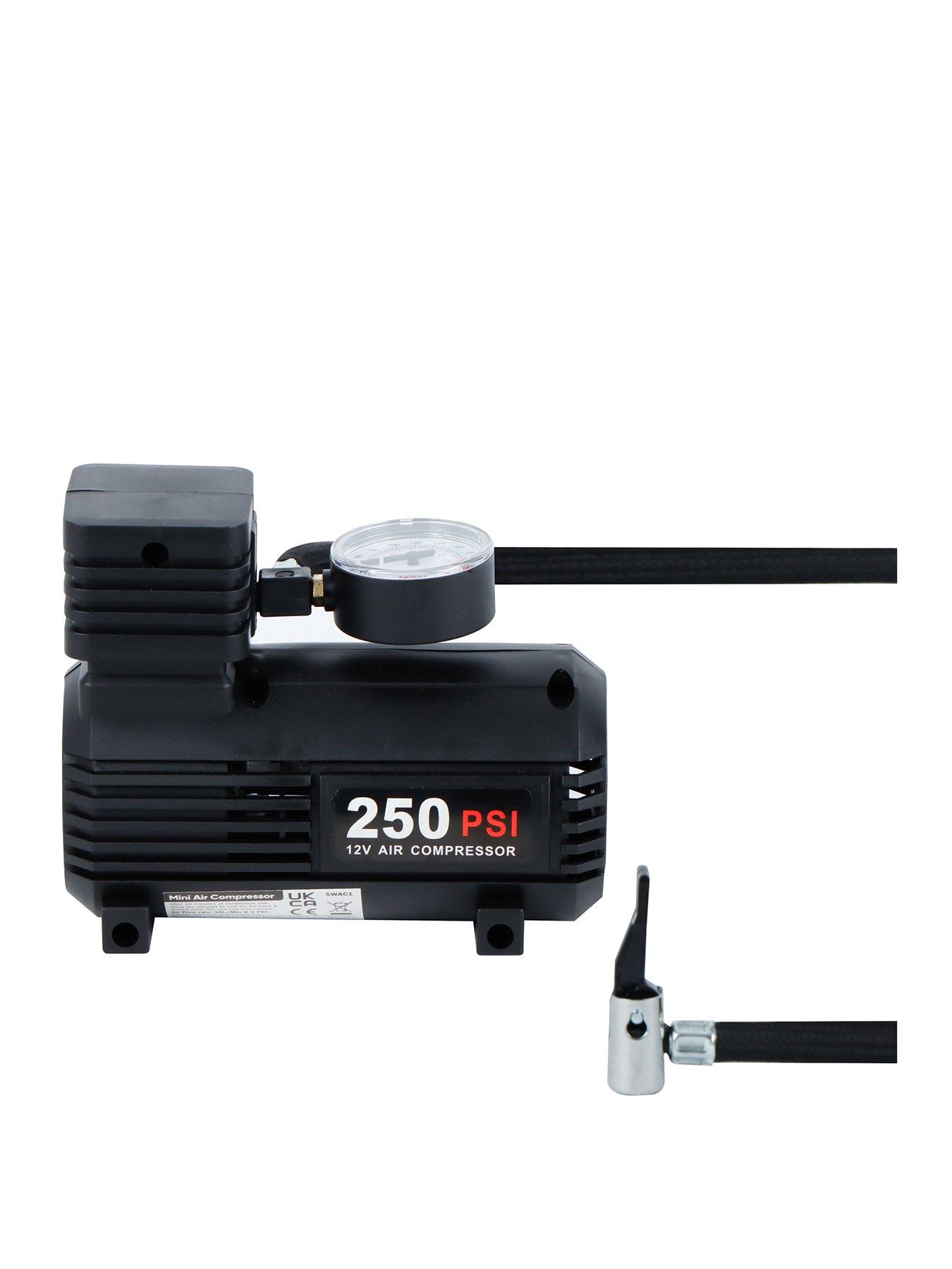 Product photograph of Streetwize 12v Compact Analogue Air Compressor from very.co.uk