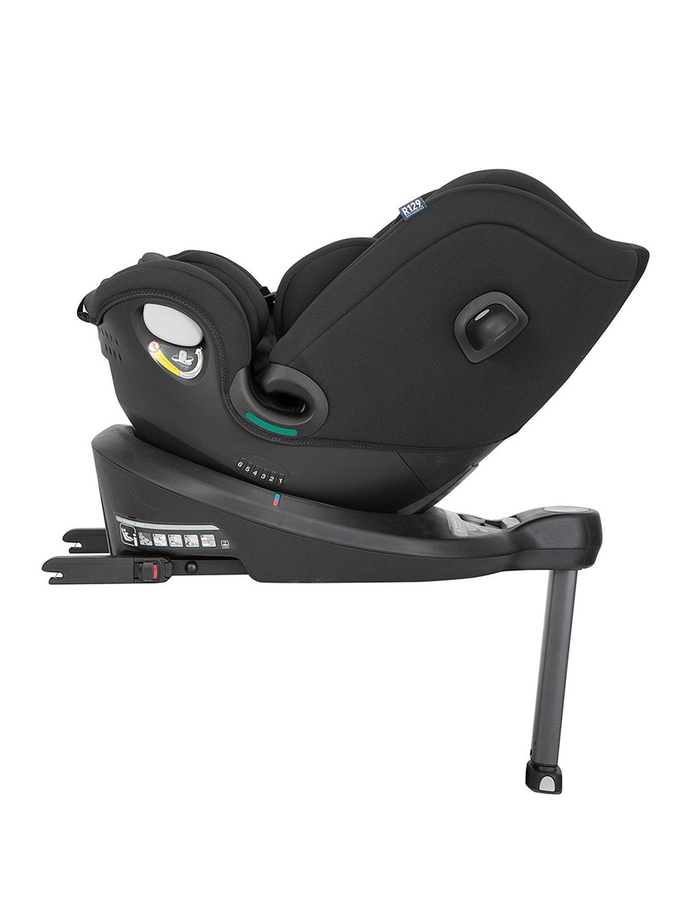 Graco Turn2Me™ i-Size R129, 360° drehbarer Reboarder mit ISOFIX, Autositz für Kinder von 0-4 Jahre (40-105 cm), 5-Punkt-Gurt und Liegeposition, schwarz/grau, Heather