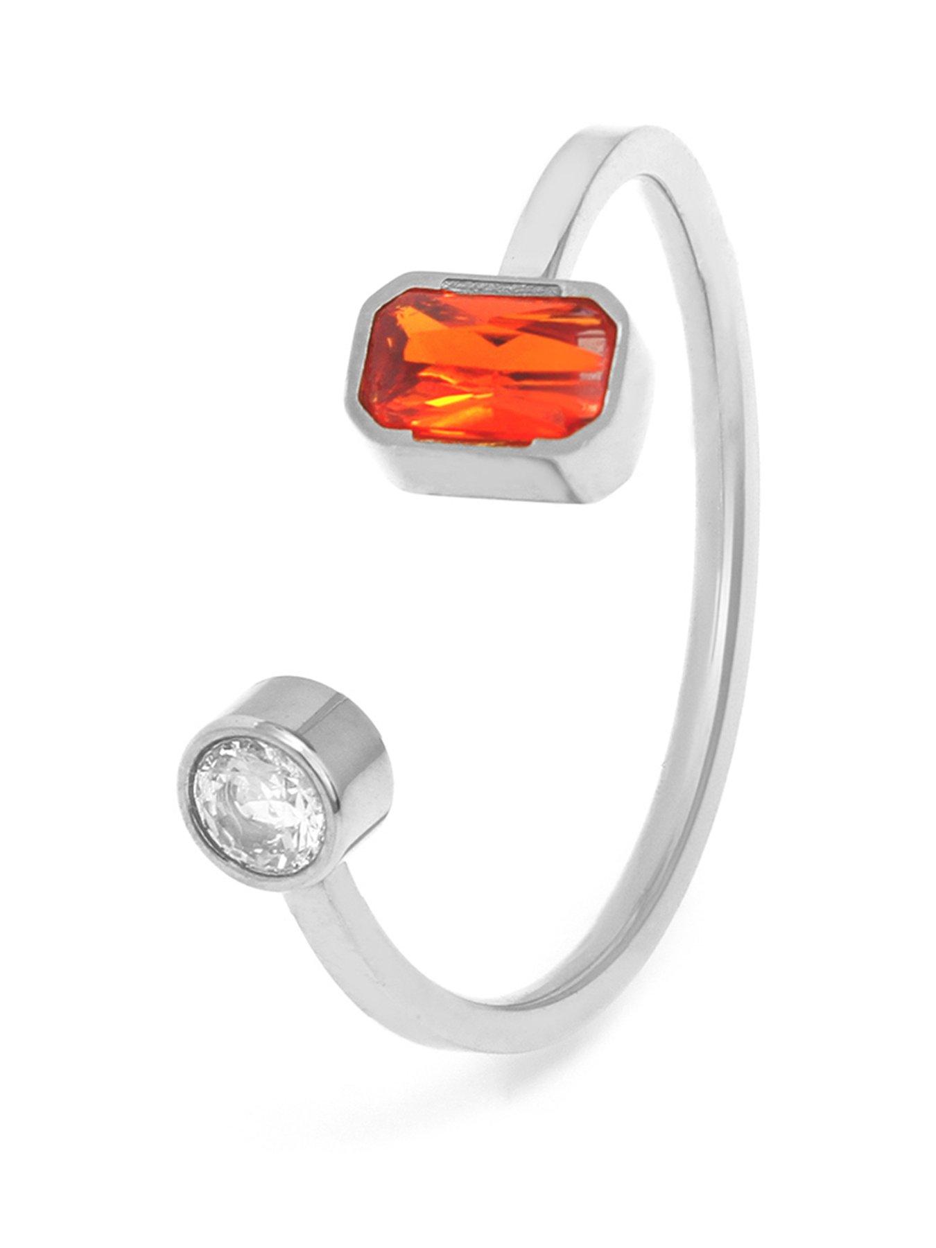 Image 1 of 3 of Say It With Birthstone Ring - Silver