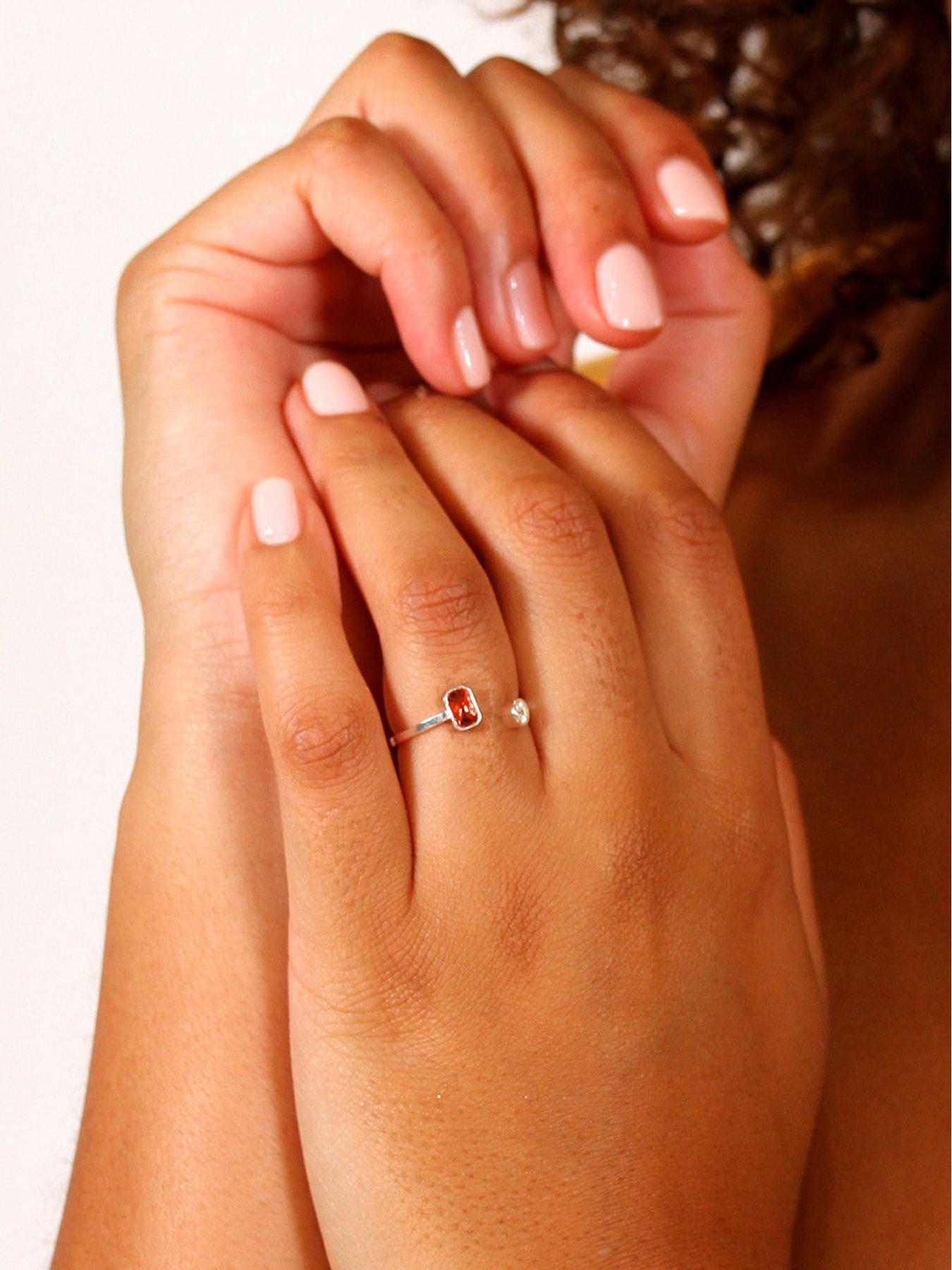 Image 2 of 3 of Say It With Birthstone Ring - Silver