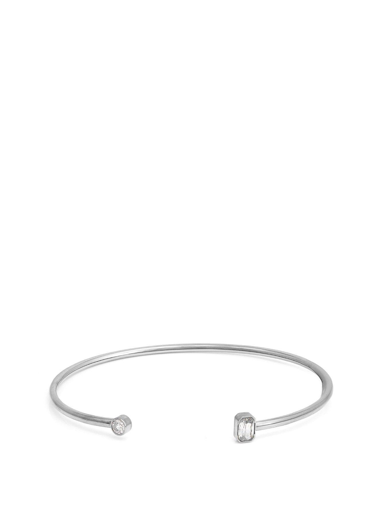 undefined Birthstone Bangle - Silver