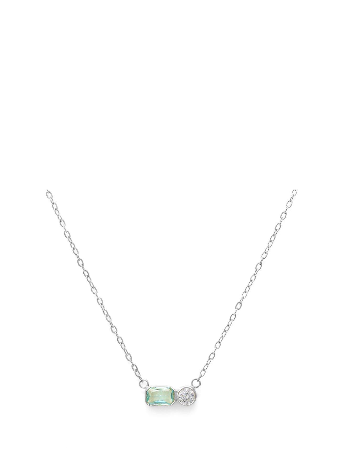 undefined Birthstone Necklace - Silver
