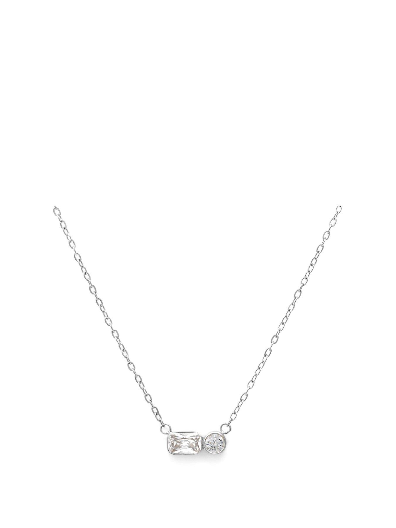 undefined Birthstone Necklace - Silver
