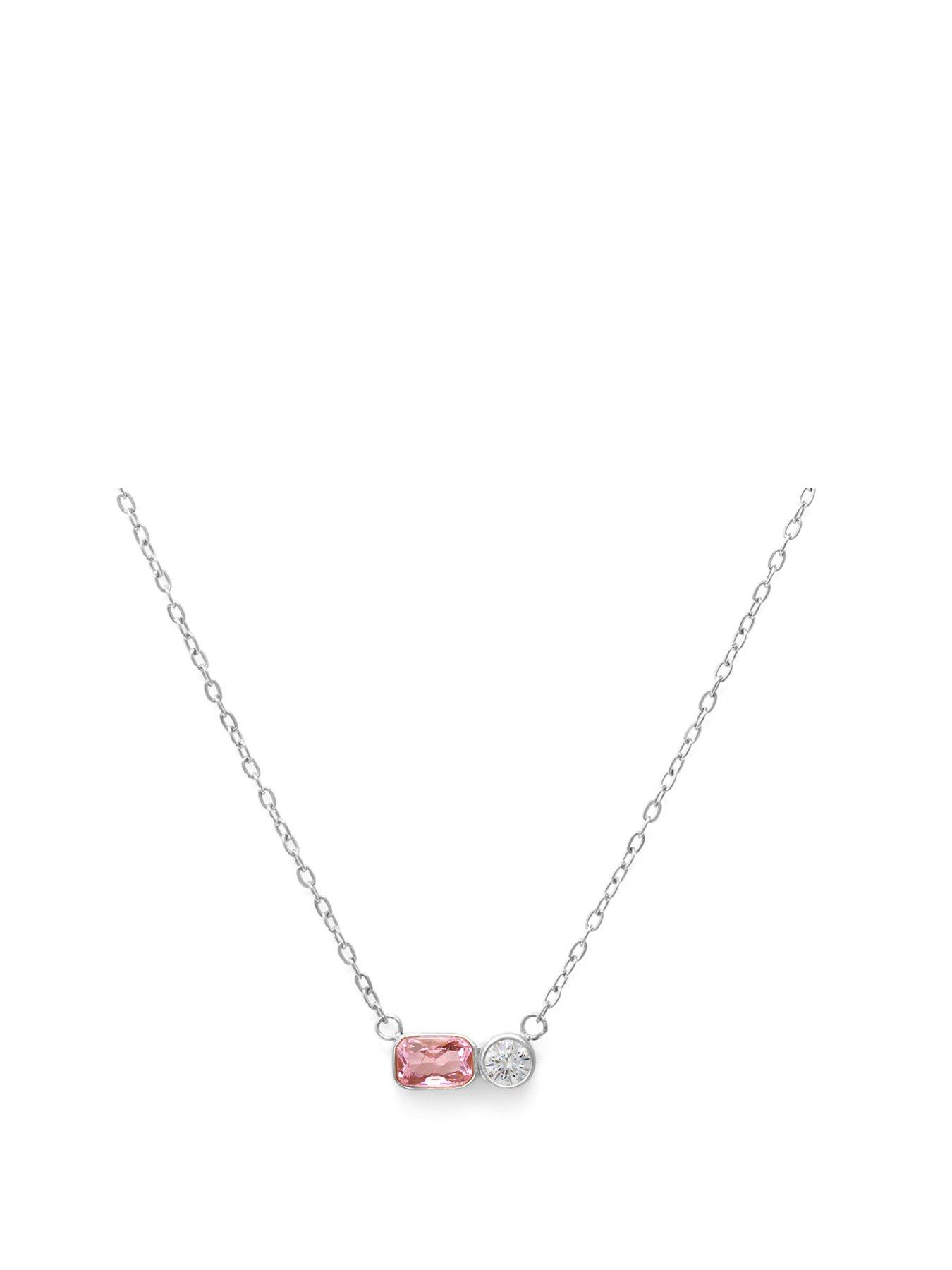 undefined Birthstone Necklace - Silver