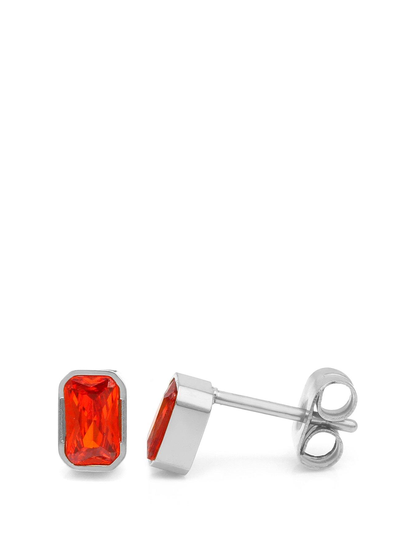 Say It With Birthstone Earrings - Silver