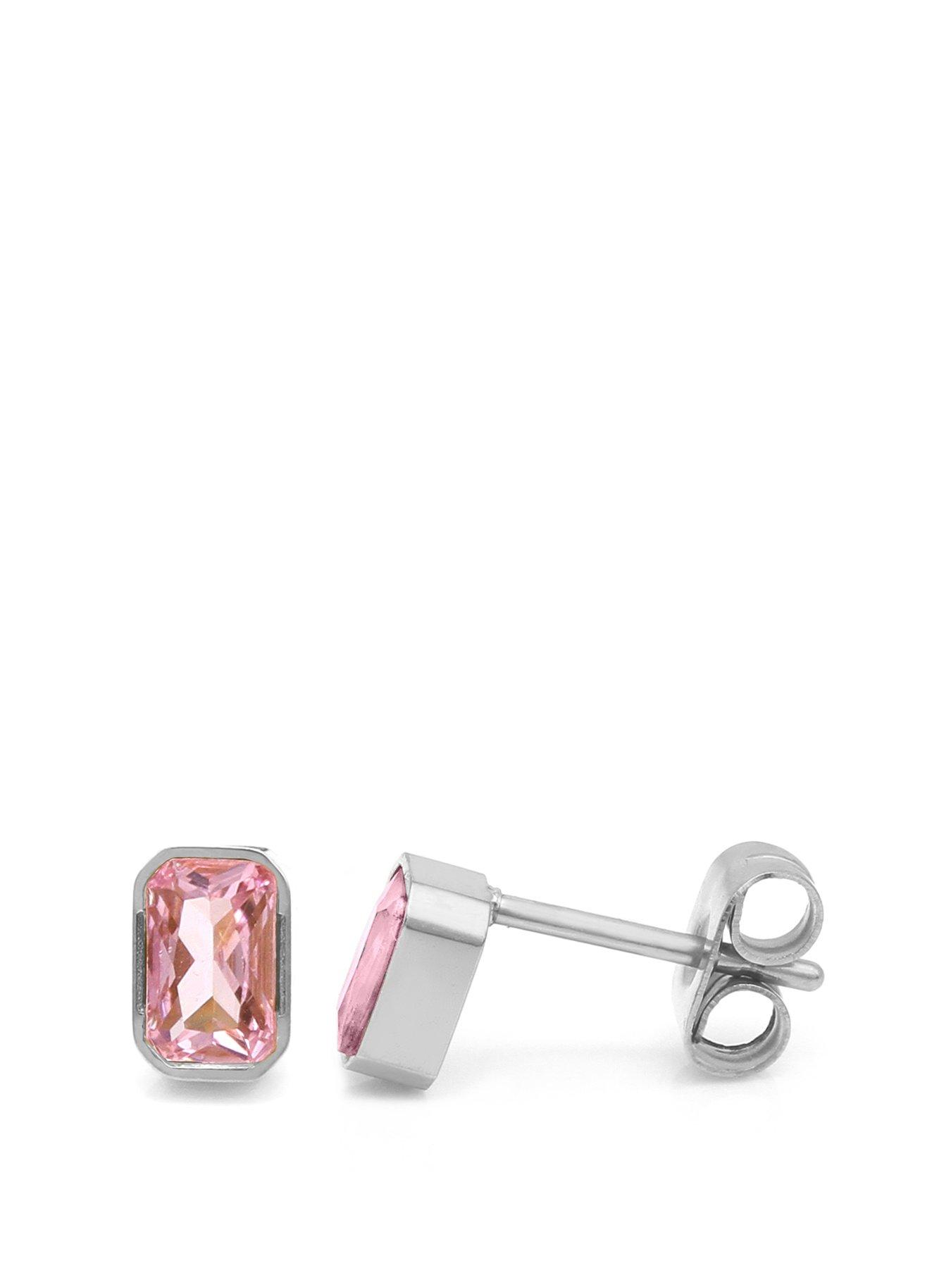 undefined Birthstone Earrings - Silver