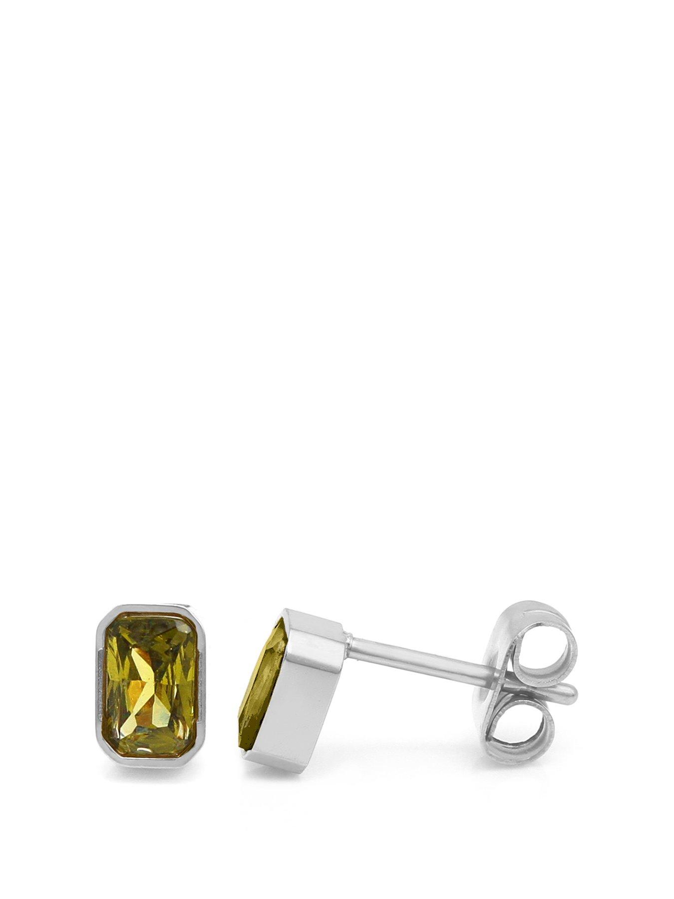 Say It With Birthstone Earrings - Silver